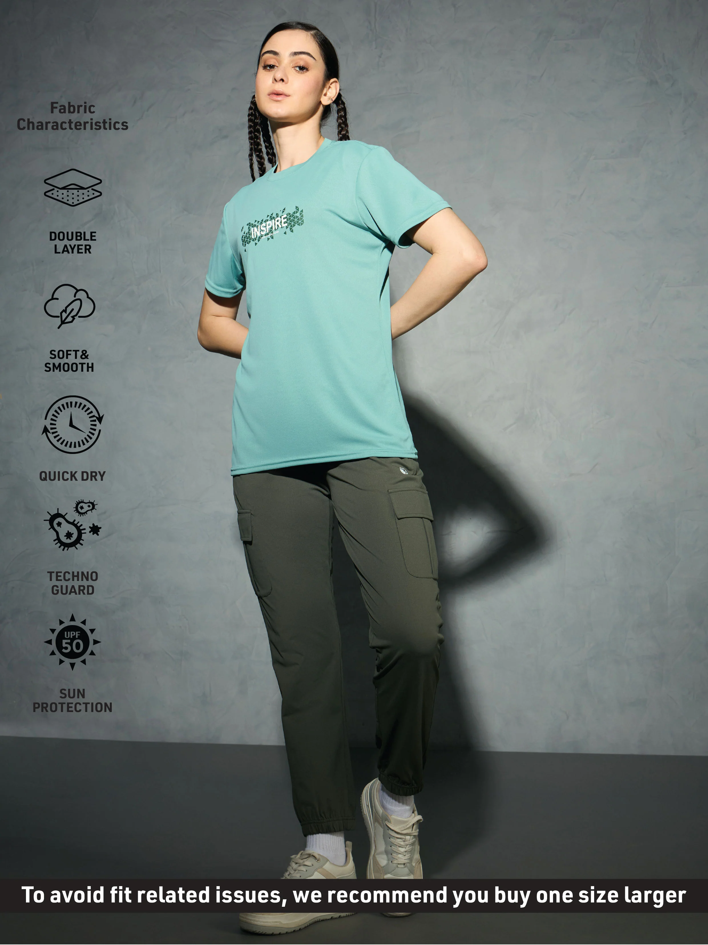 Women Printed Slim Fit Round Neck T-shirt with TECHNOCOOL+ - Image 6