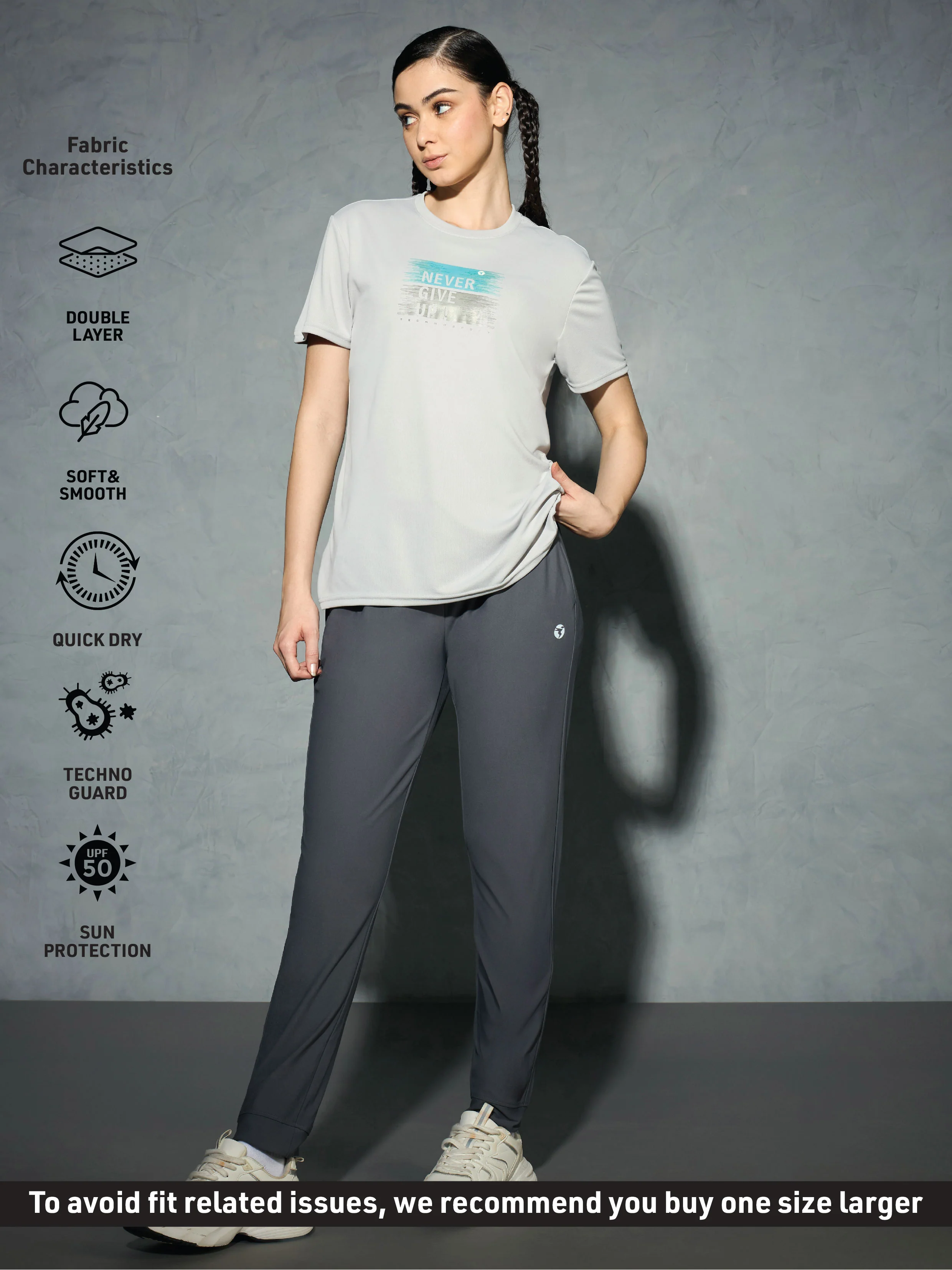 Women Printed Slim Fit Round Neck T-shirt with TECHNOCOOL+ - Image 5
