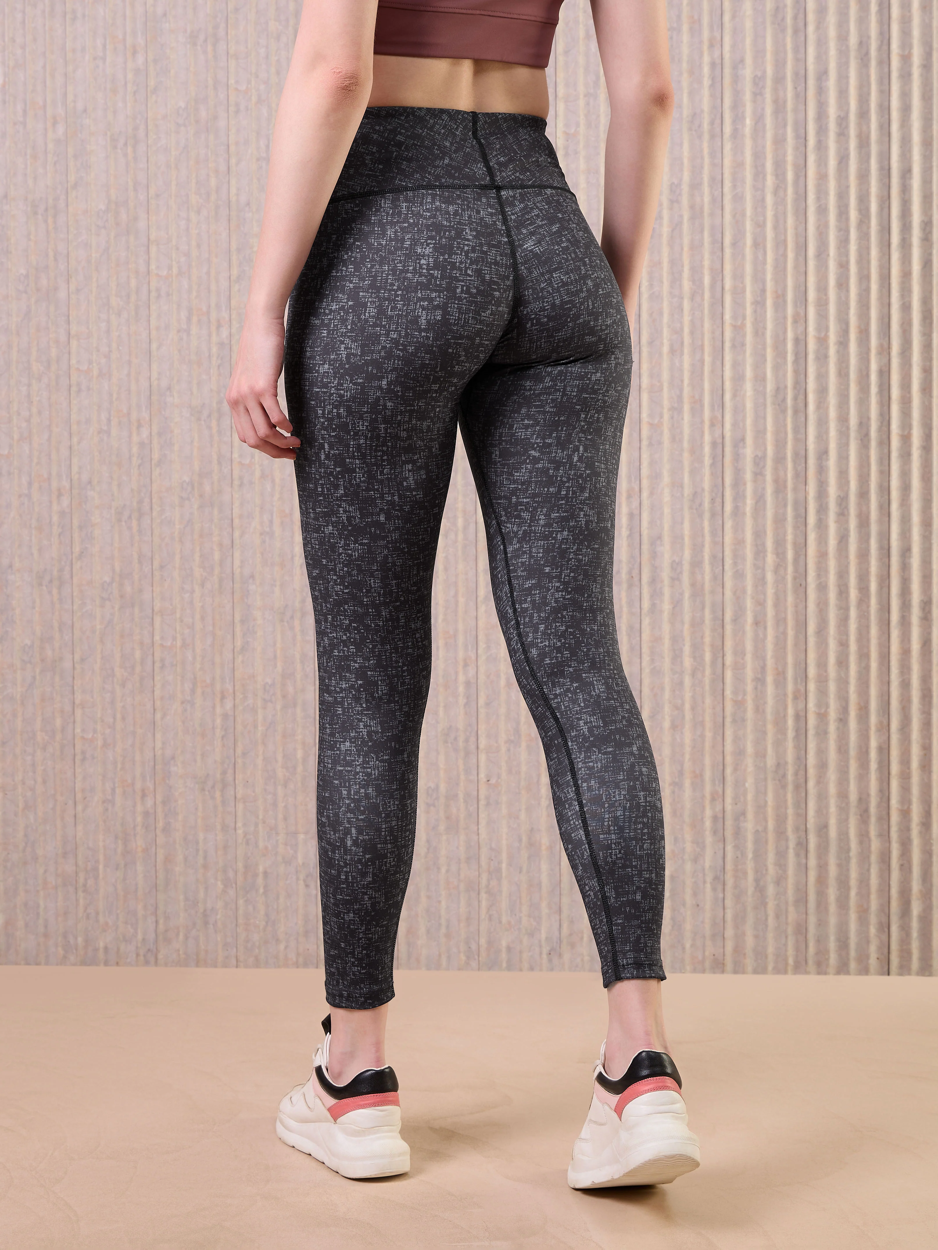 Women Printed Slim Fit Tights with ELASTO PLUS - Image 3