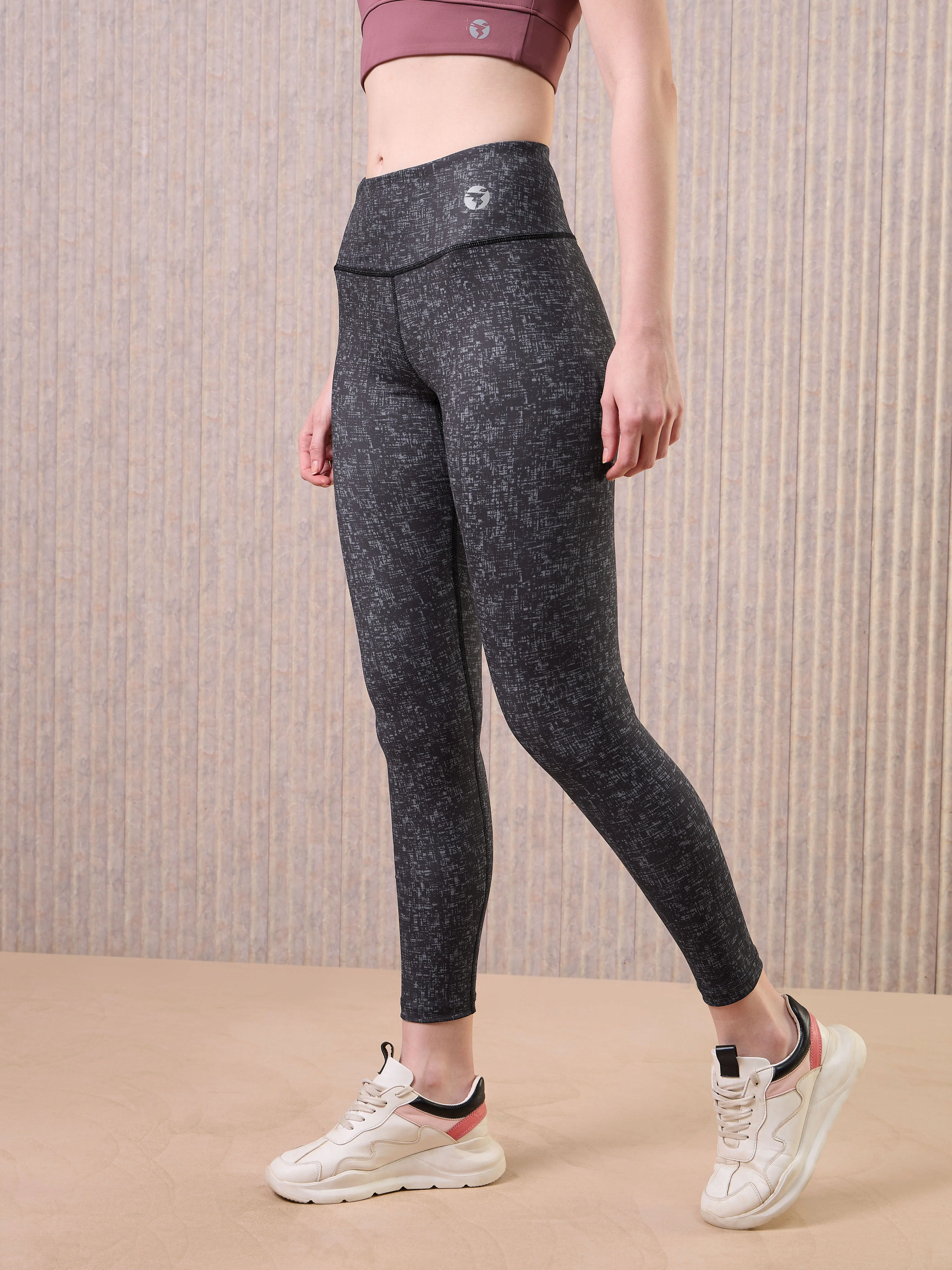 Women Printed Slim Fit Tights with ELASTO PLUS - Image 4