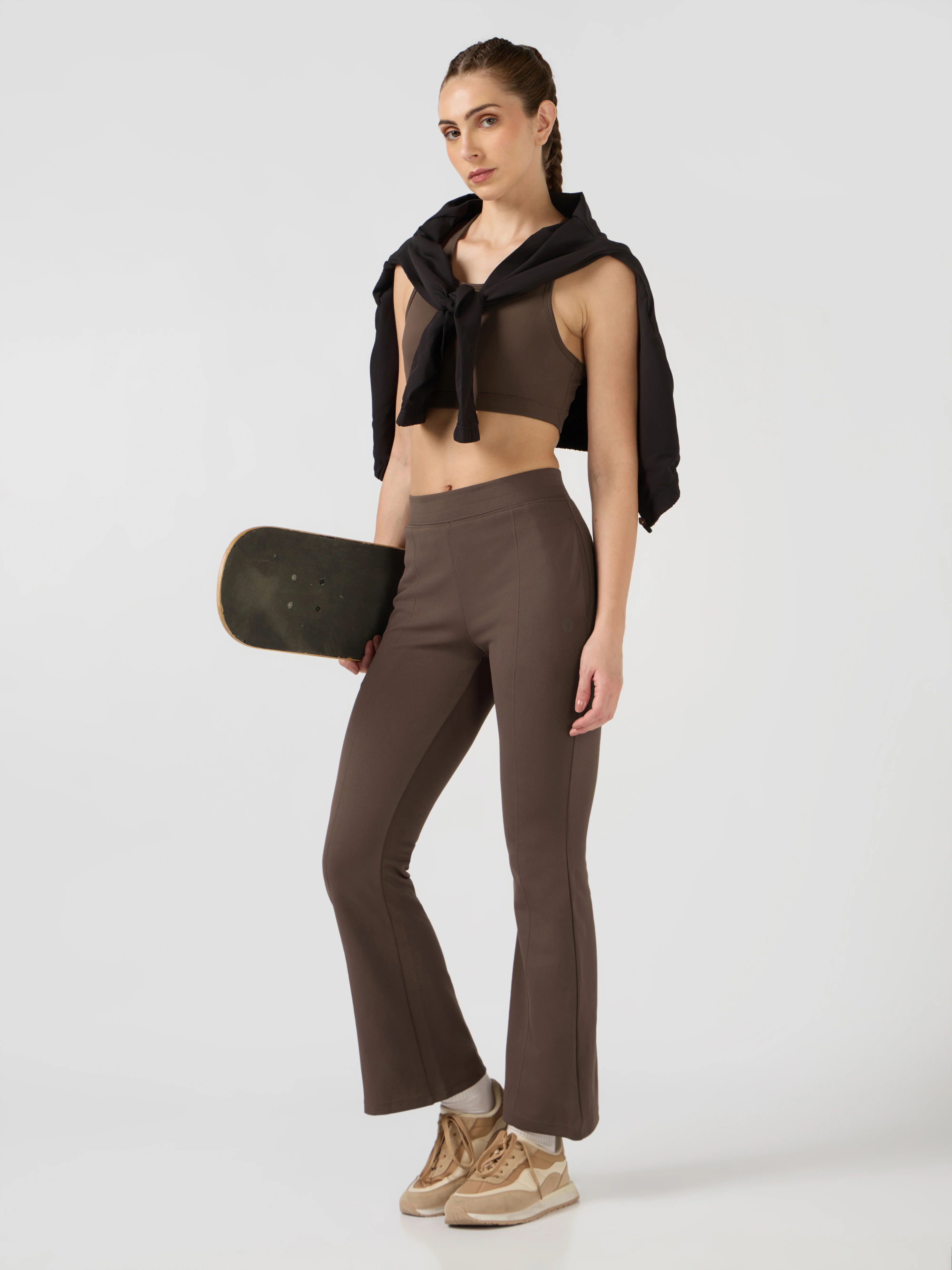Women Solid Fit & Flare Pants with ELASTO PLUS - Image 6
