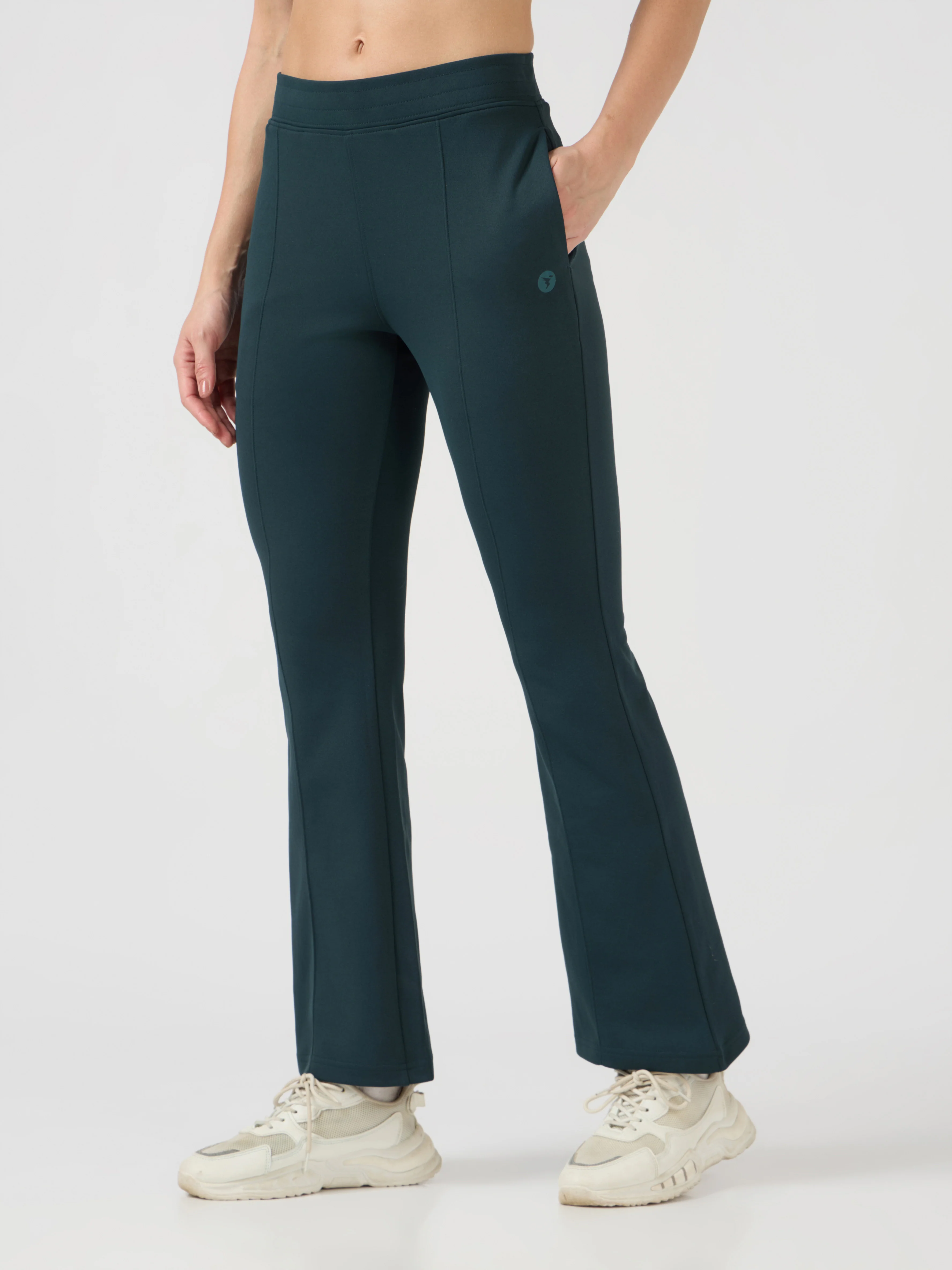 Women Solid Fit & Flare Pants with ELASTO PLUS - Image 4