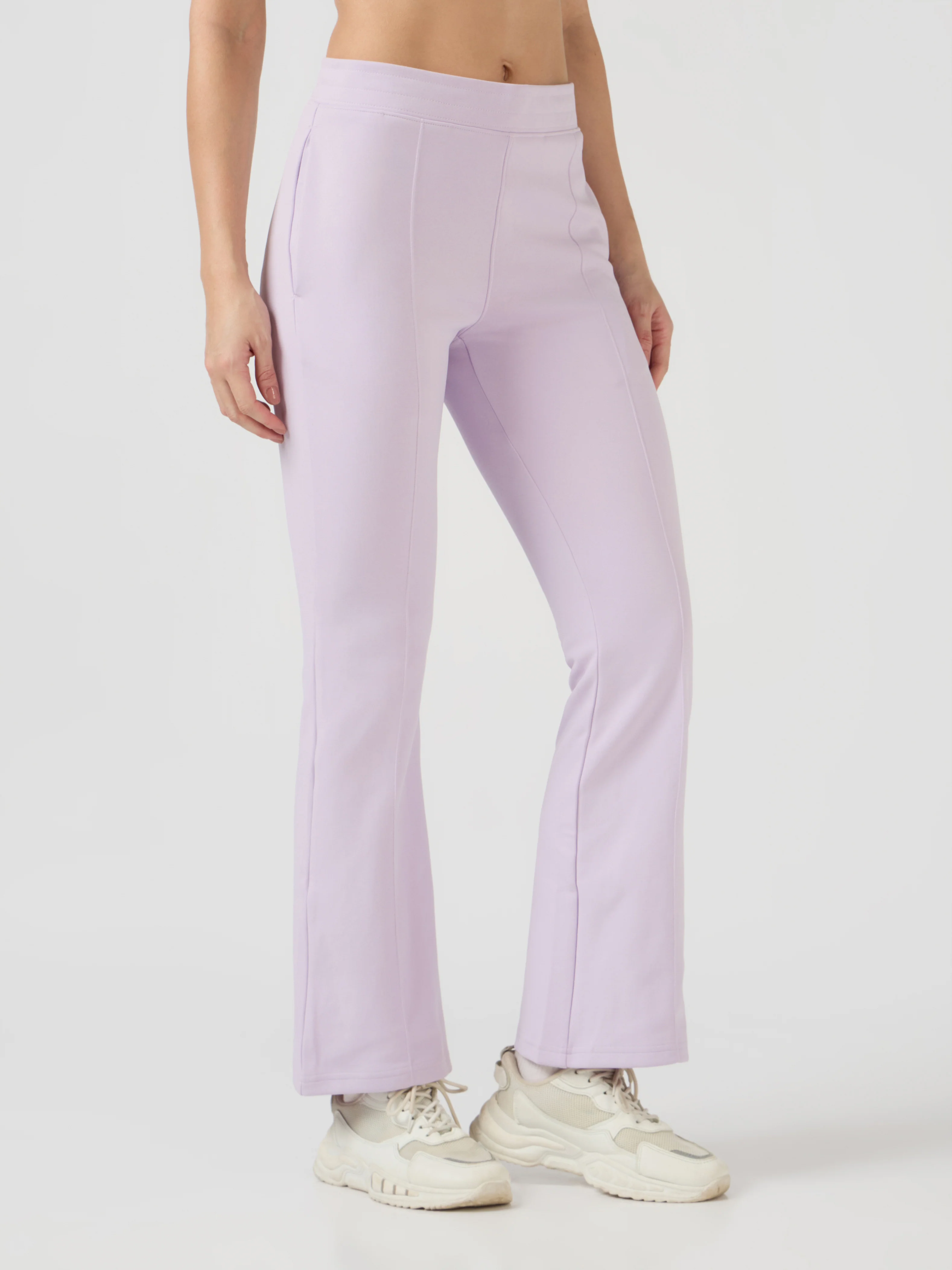 Women Solid Fit & Flare Pants with ELASTO PLUS