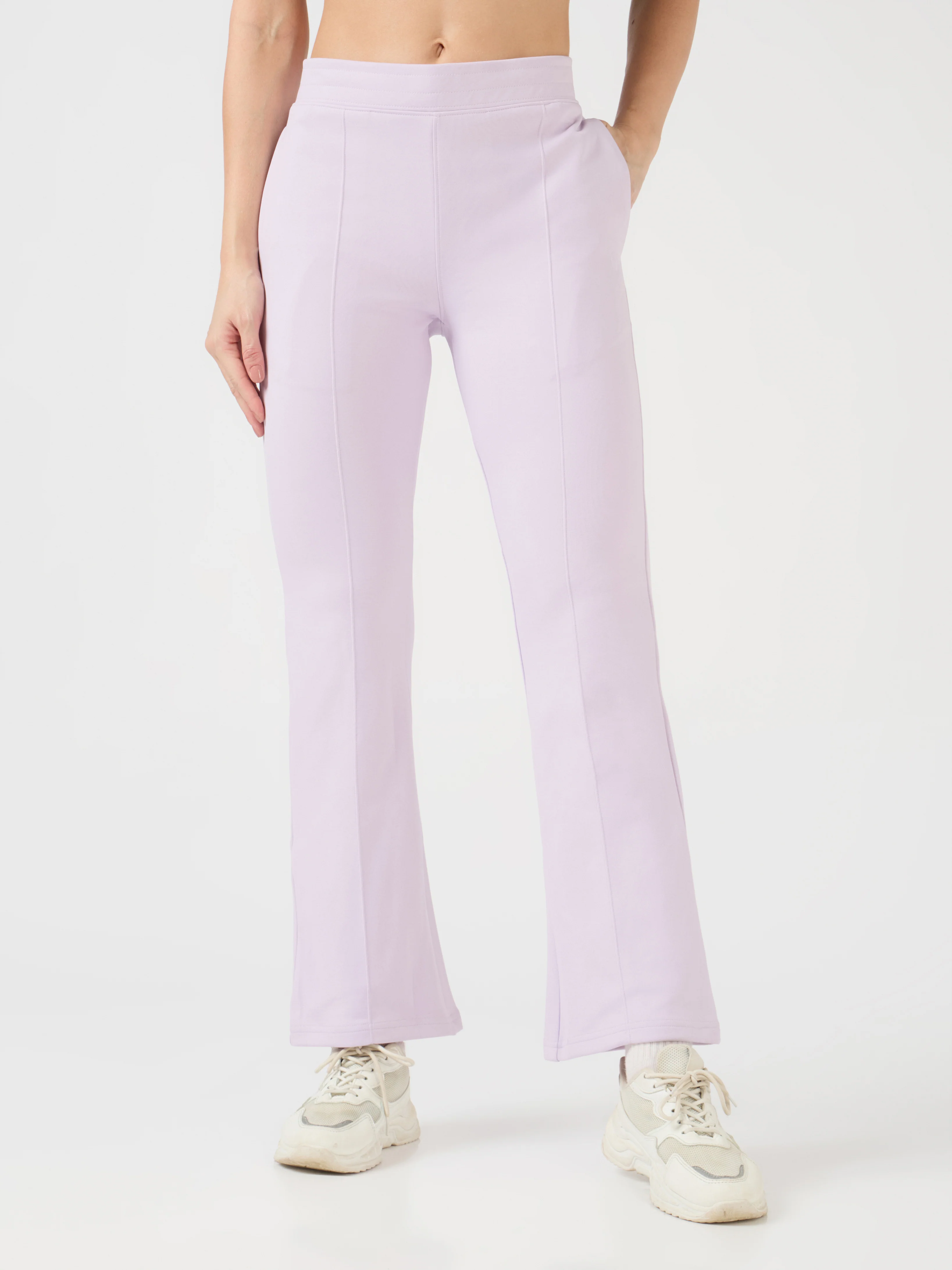 Women Solid Fit & Flare Pants with ELASTO PLUS - Image 2