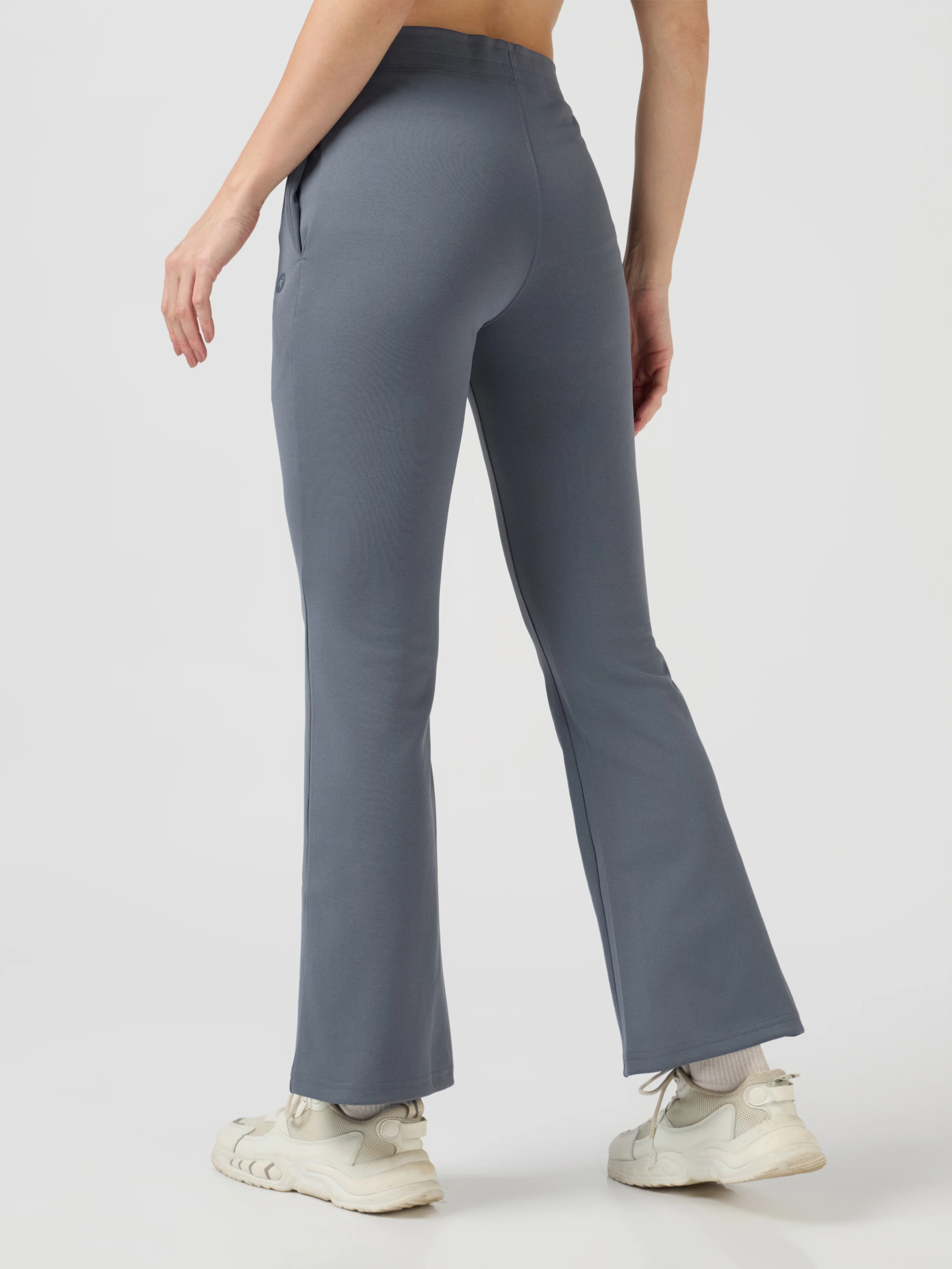 Women Solid Fit & Flare Pants with ELASTO PLUS - Image 3