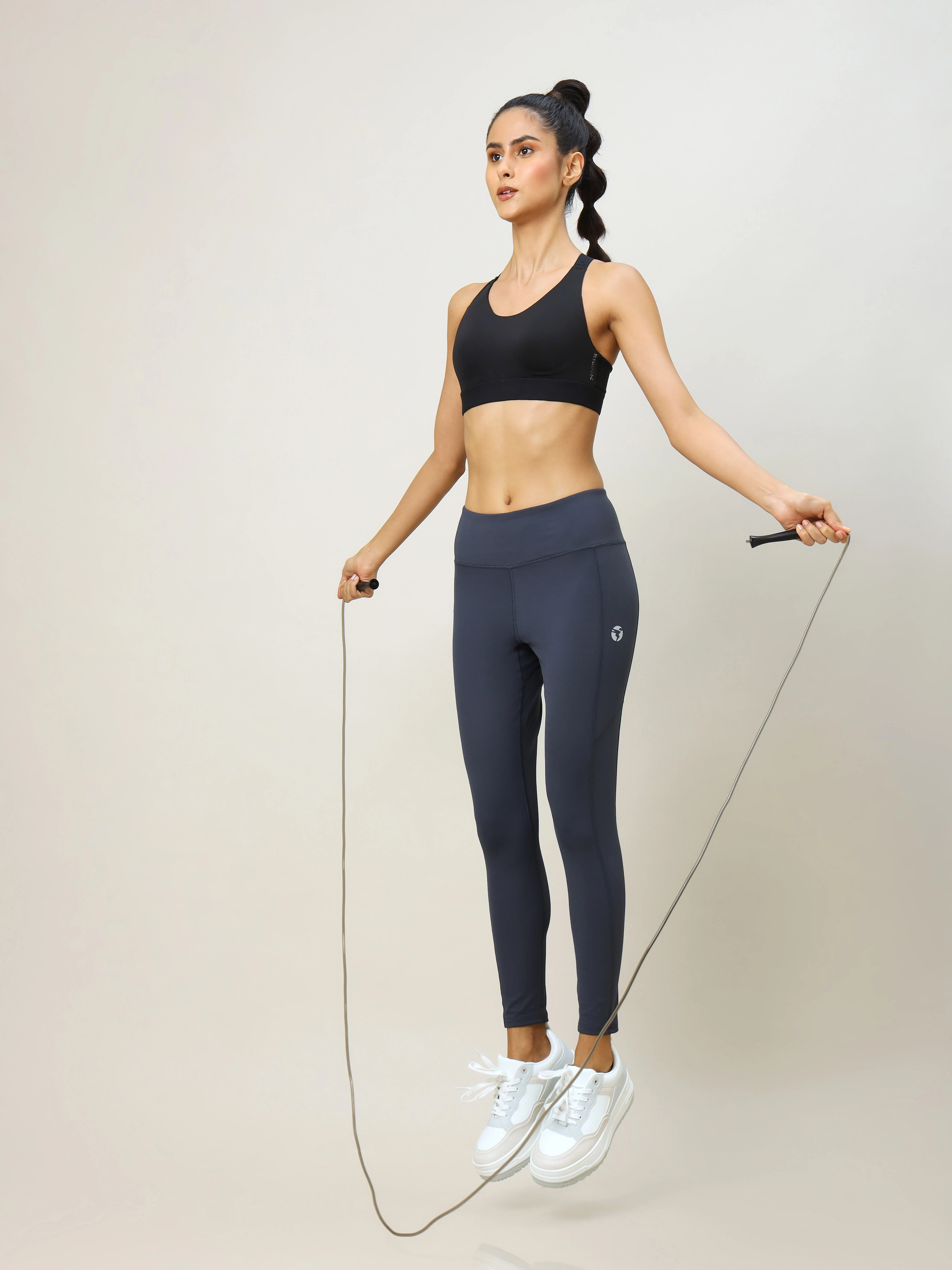 Women Solid Slim Fit Tights with ELASTO LITE - Image 4
