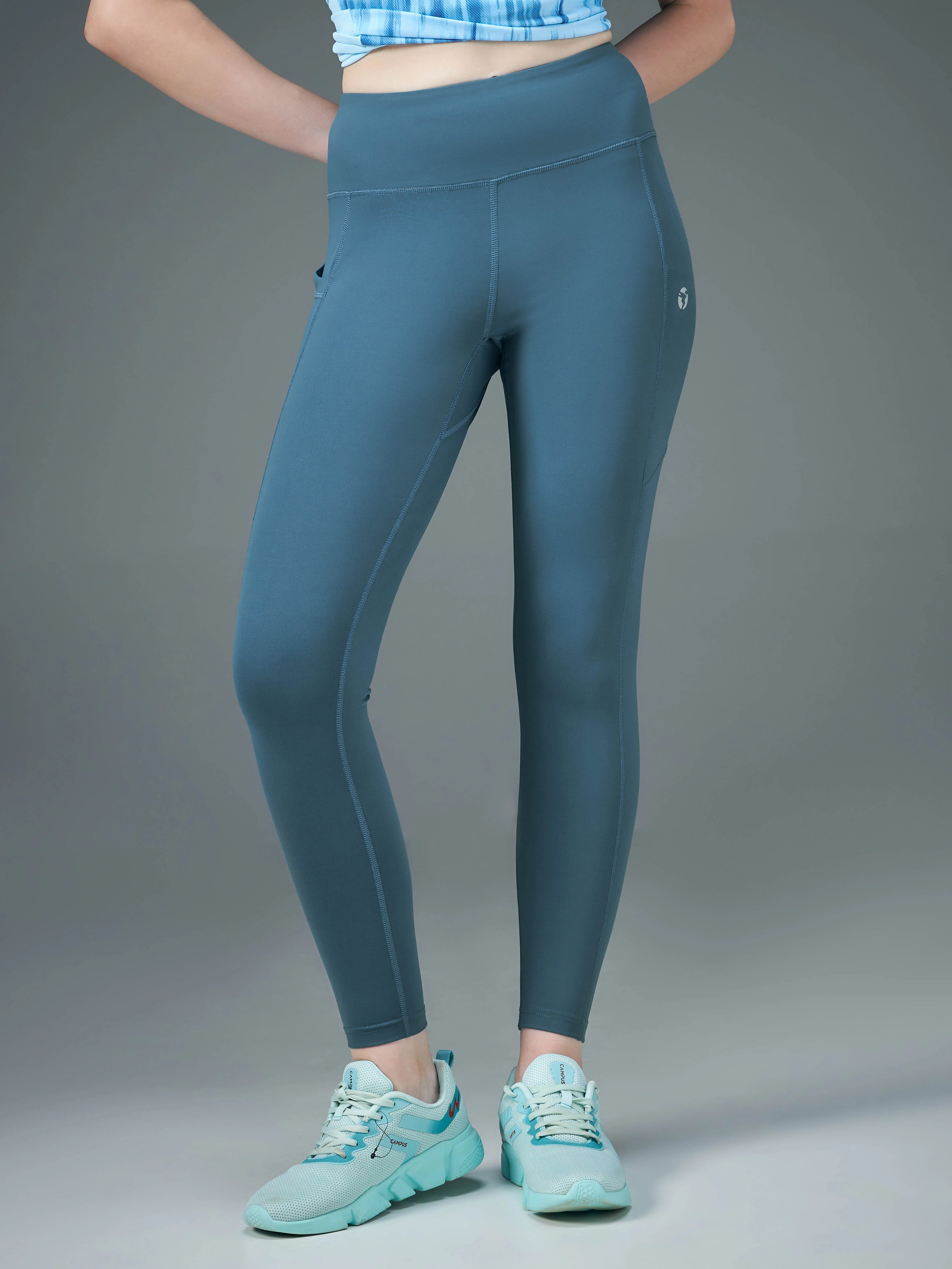 Women Solid Slim Fit Tights with ELASTO LITE - Image 2