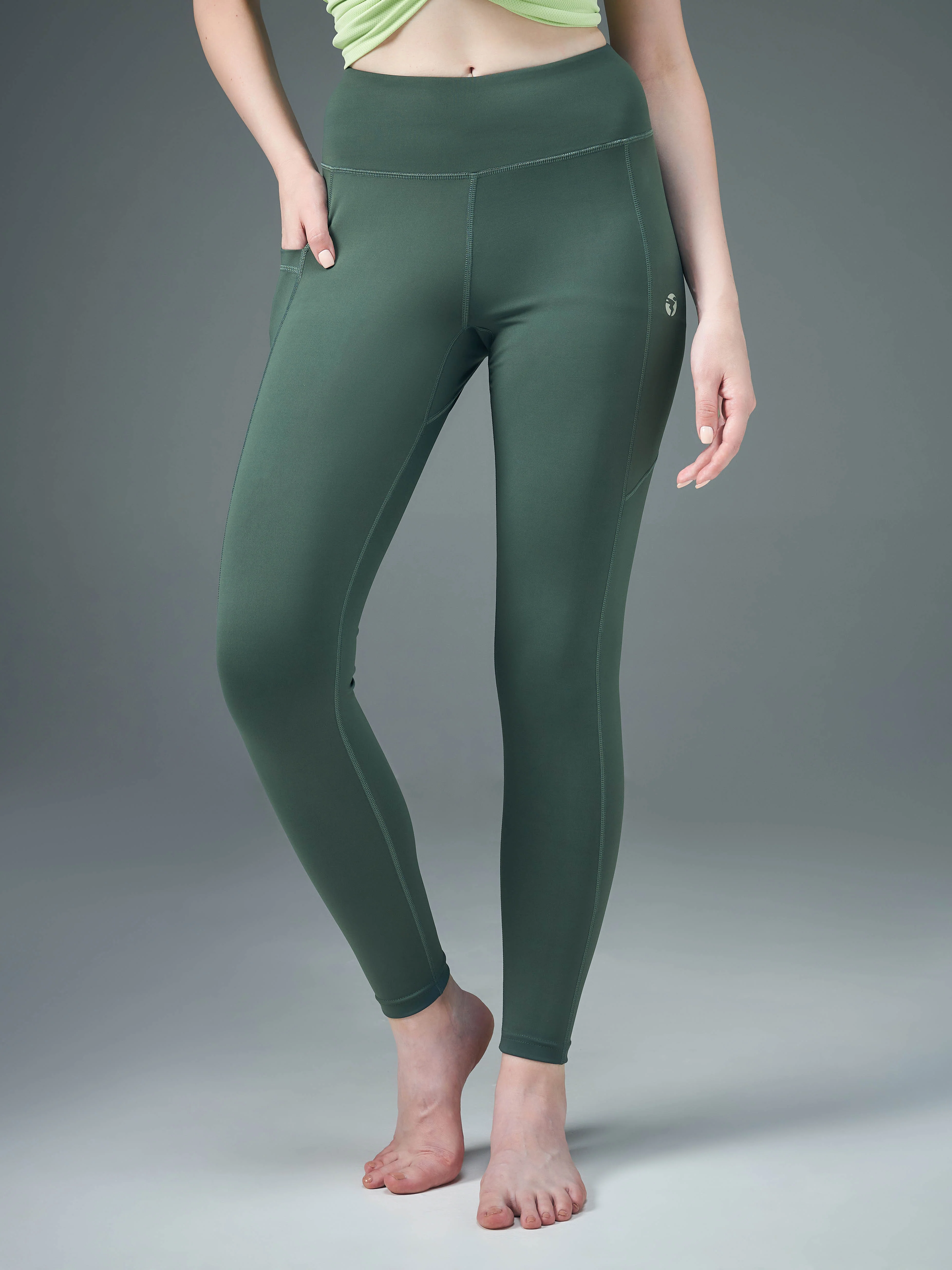 Women Solid Slim Fit Tights with ELASTO LITE - Image 2