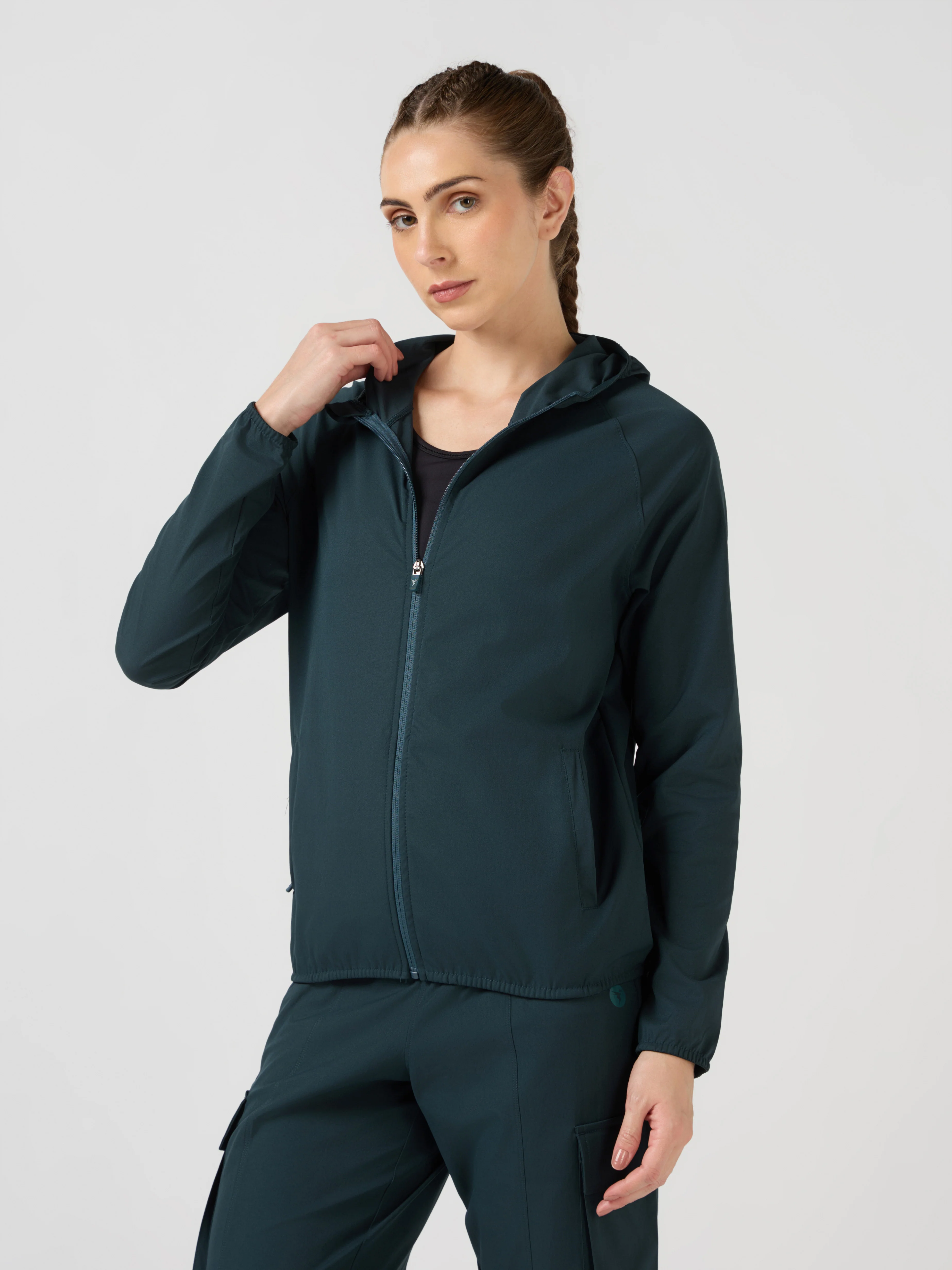 Women Slim Fit Hooded Jacket with TECHNOWARM+ - Image 4