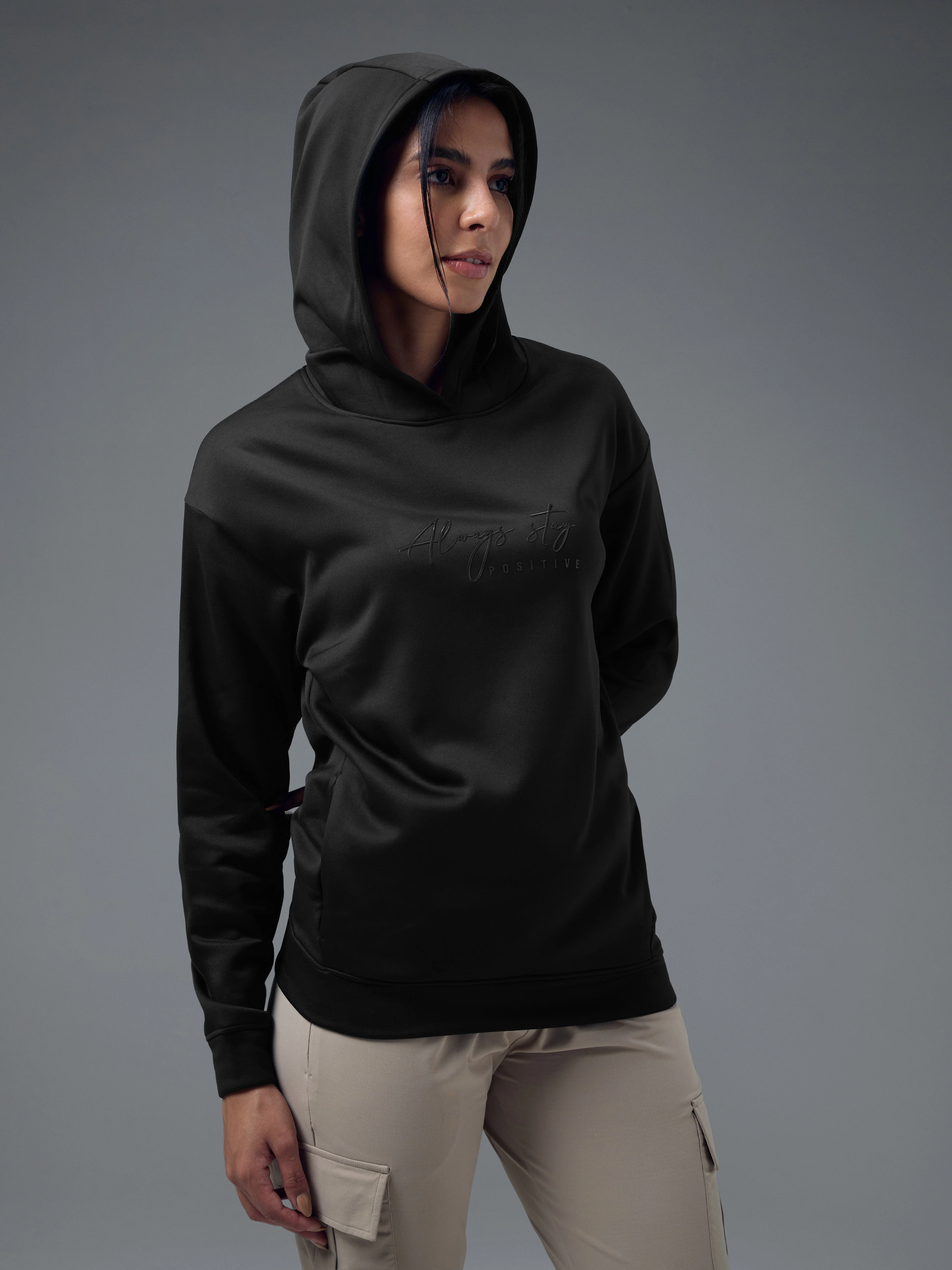 Women Slim Fit Hooded Sports Sweatshirt with TECHNOWARM+ - Image 4