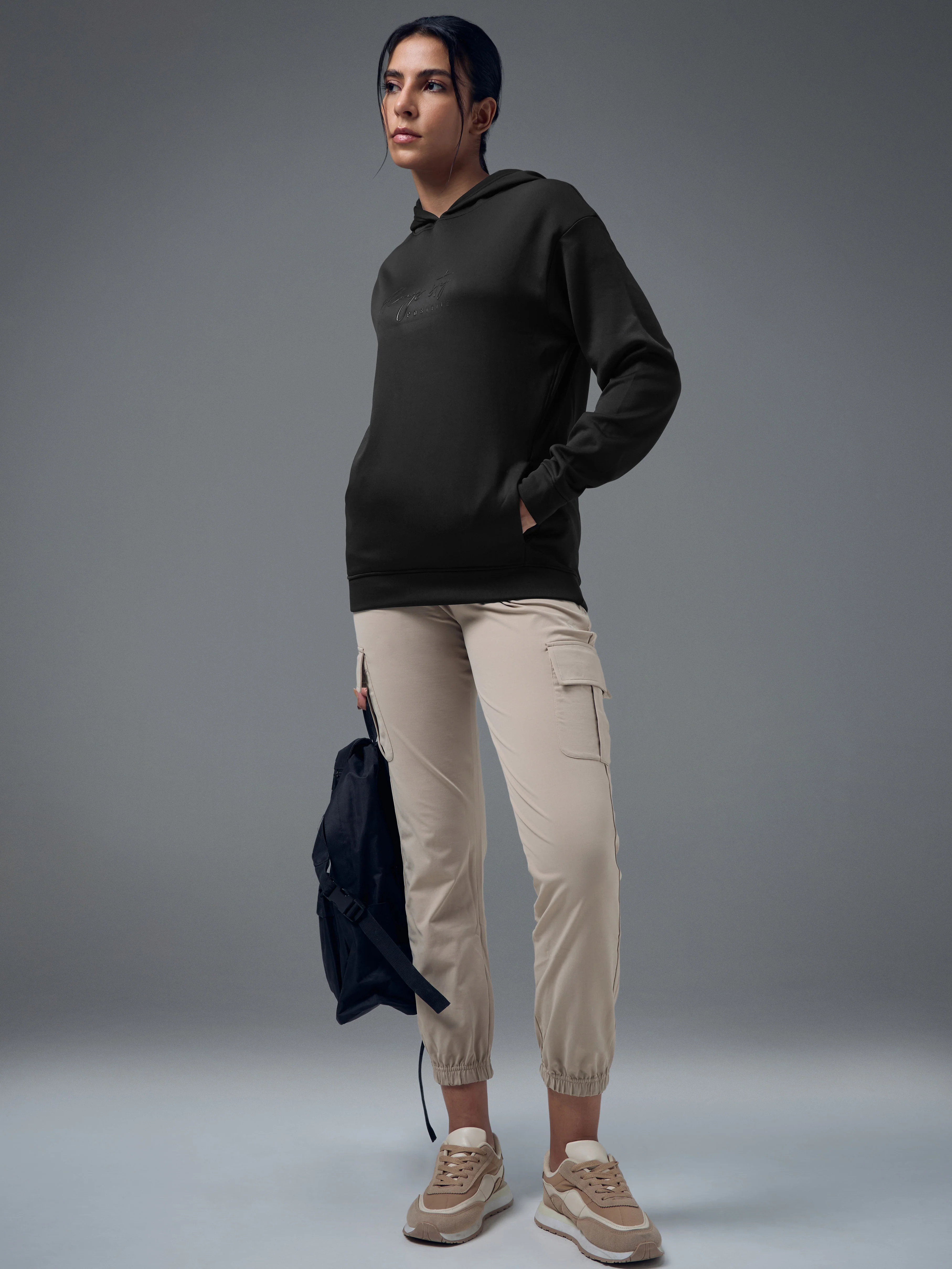 Women Slim Fit Hooded Sports Sweatshirt with TECHNOWARM+ - Image 5