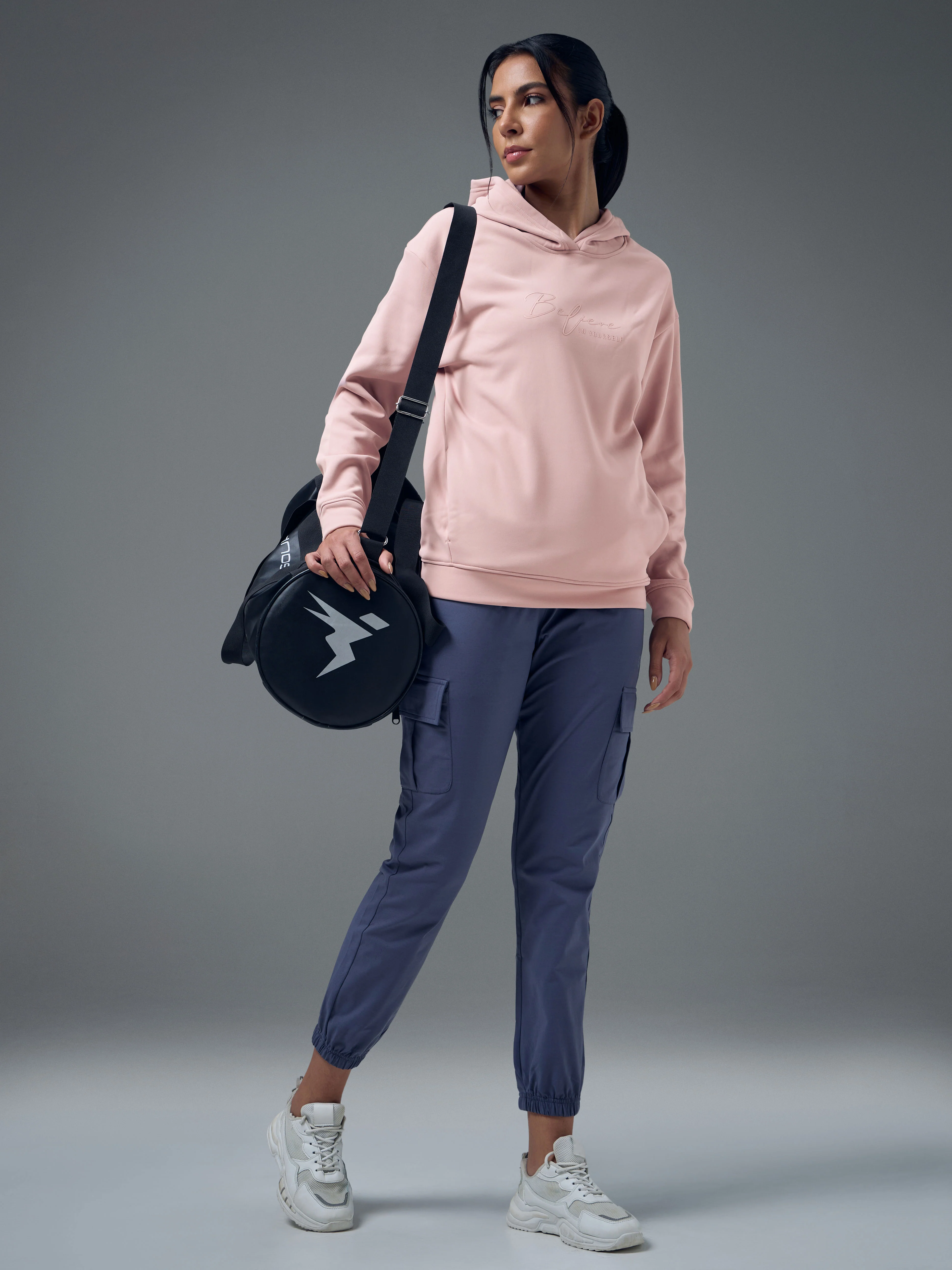 Women Slim Fit Hooded Sports Sweatshirt with TECHNOWARM+ - Image 2