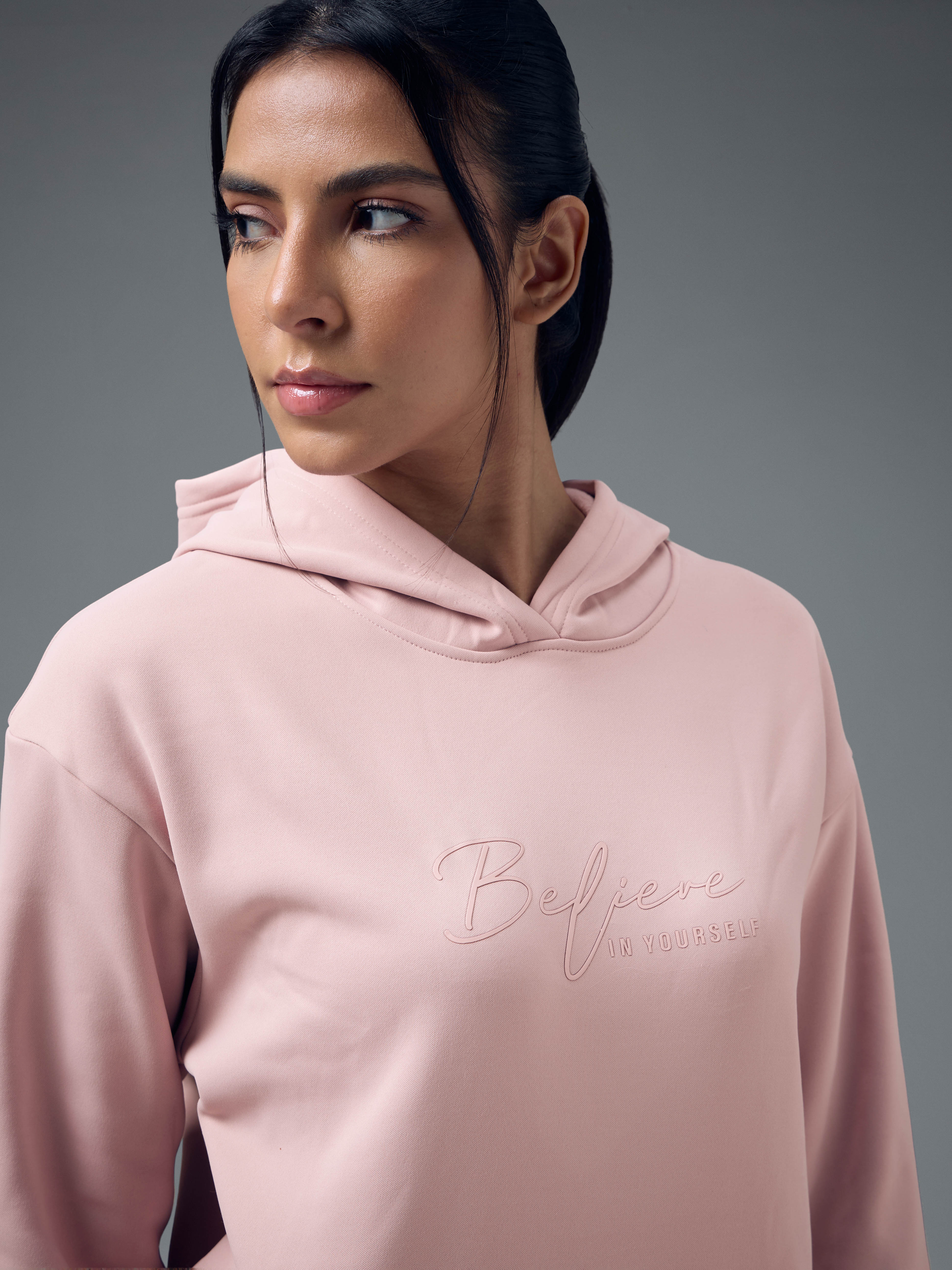 Women Slim Fit Hooded Sports Sweatshirt with TECHNOWARM+ - Image 3