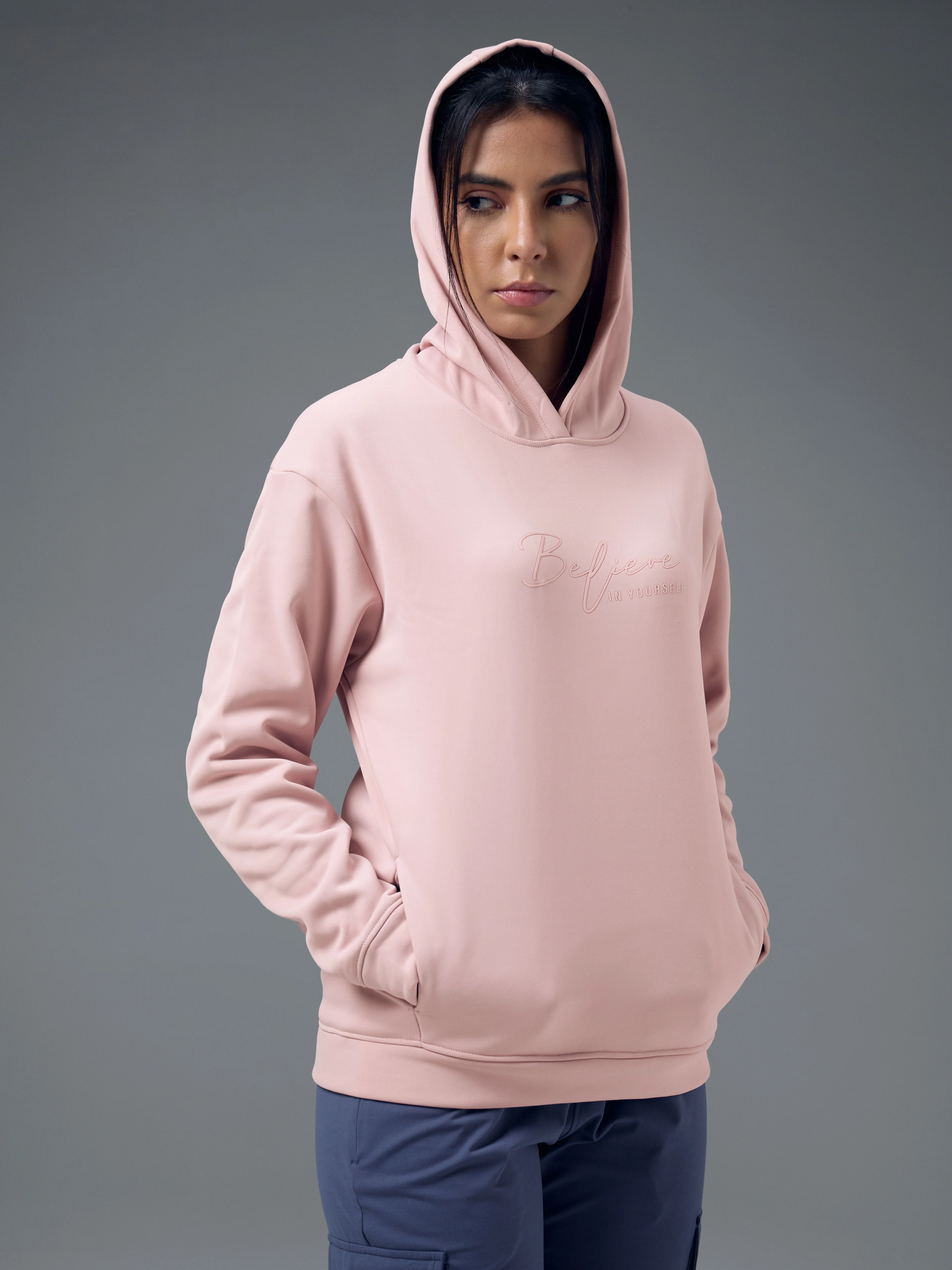 Women Slim Fit Hooded Sports Sweatshirt with TECHNOWARM+ - Image 4