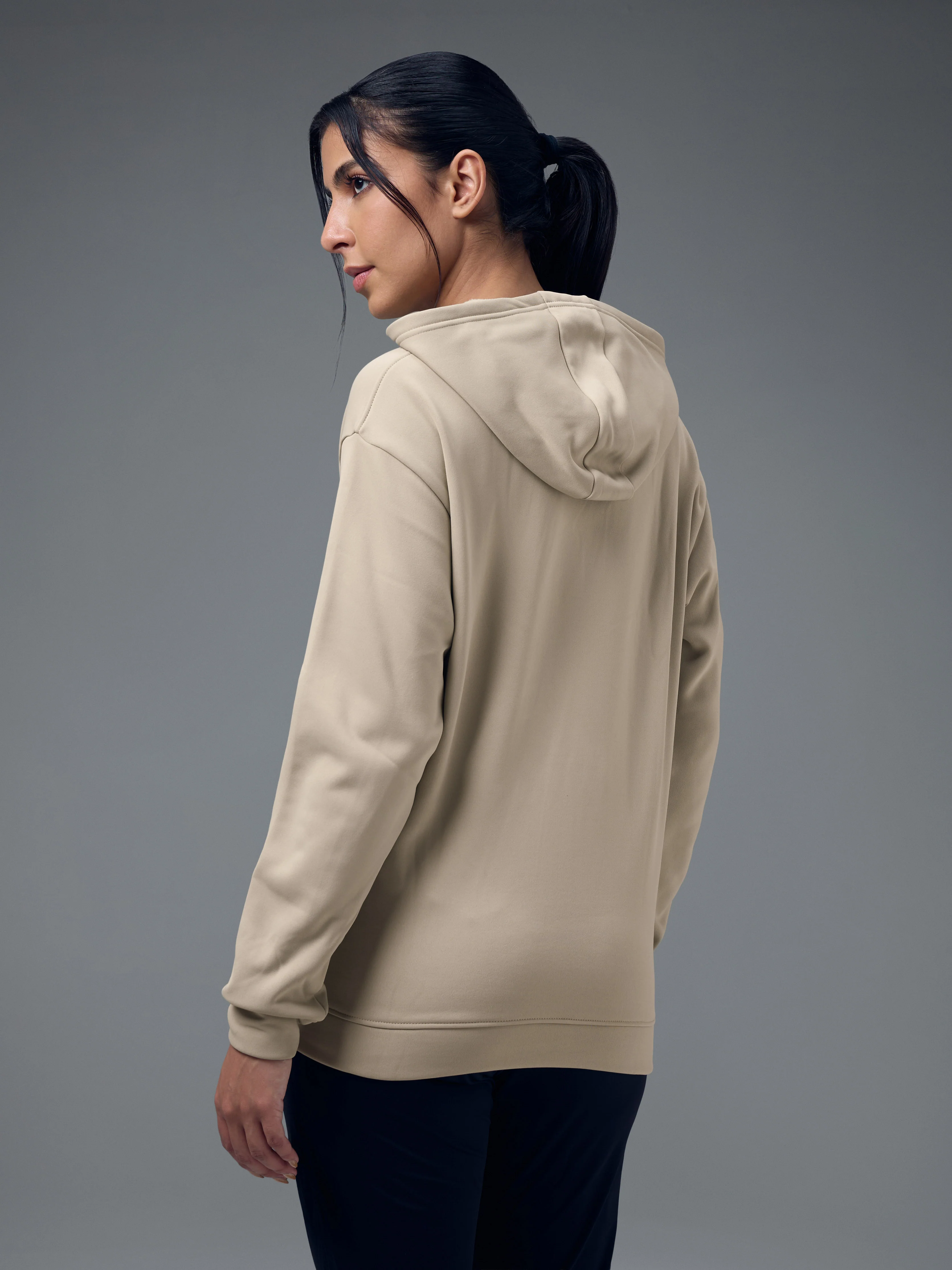 Women Slim Fit Hooded Sports Sweatshirt with TECHNOWARM+ - Image 3
