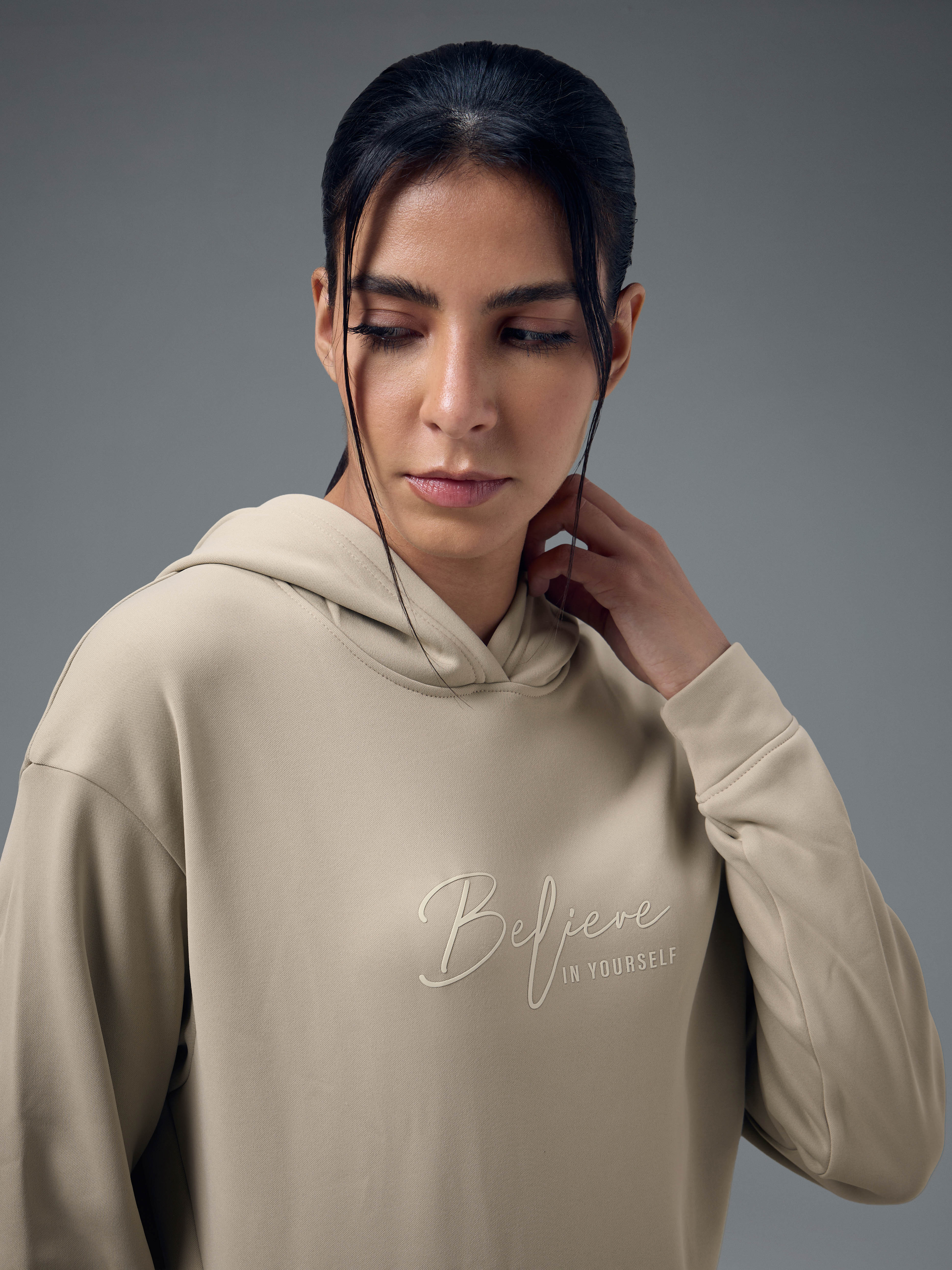 Women Slim Fit Hooded Sports Sweatshirt with TECHNOWARM+ - Image 6
