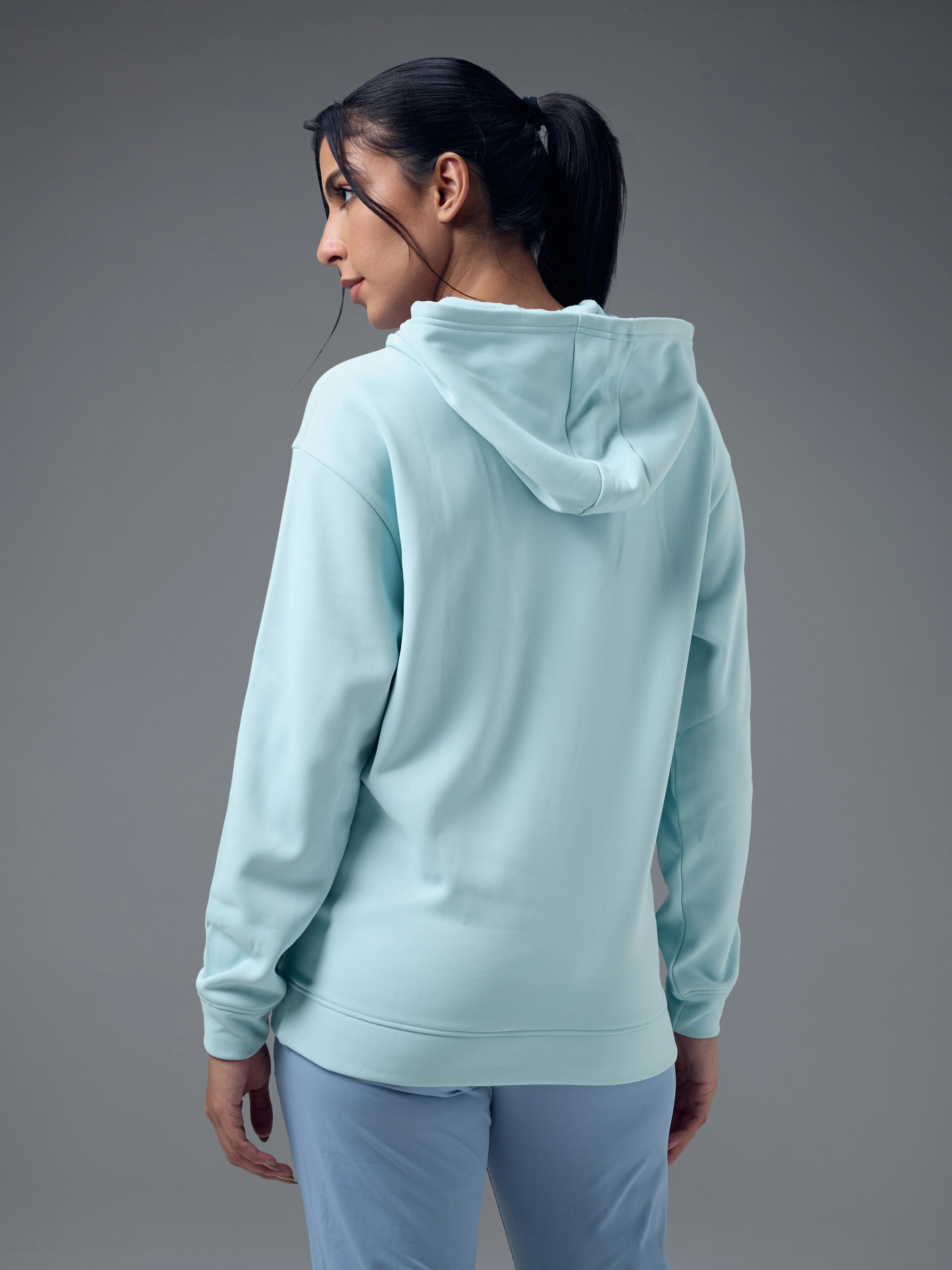 Women Slim Fit Hooded Sports Sweatshirt with TECHNOWARM+ - Image 3
