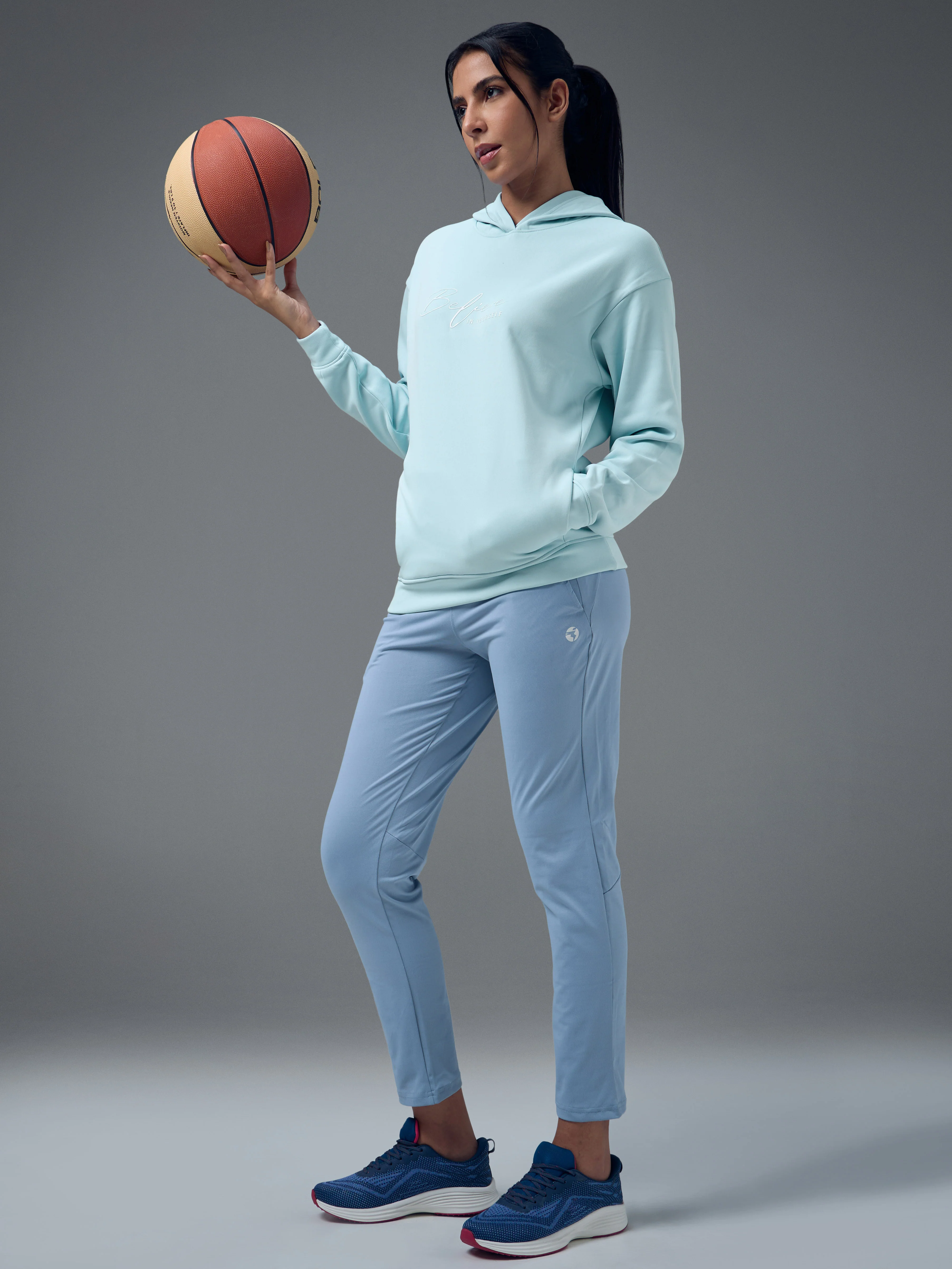 Women Slim Fit Hooded Sports Sweatshirt with TECHNOWARM+ - Image 5