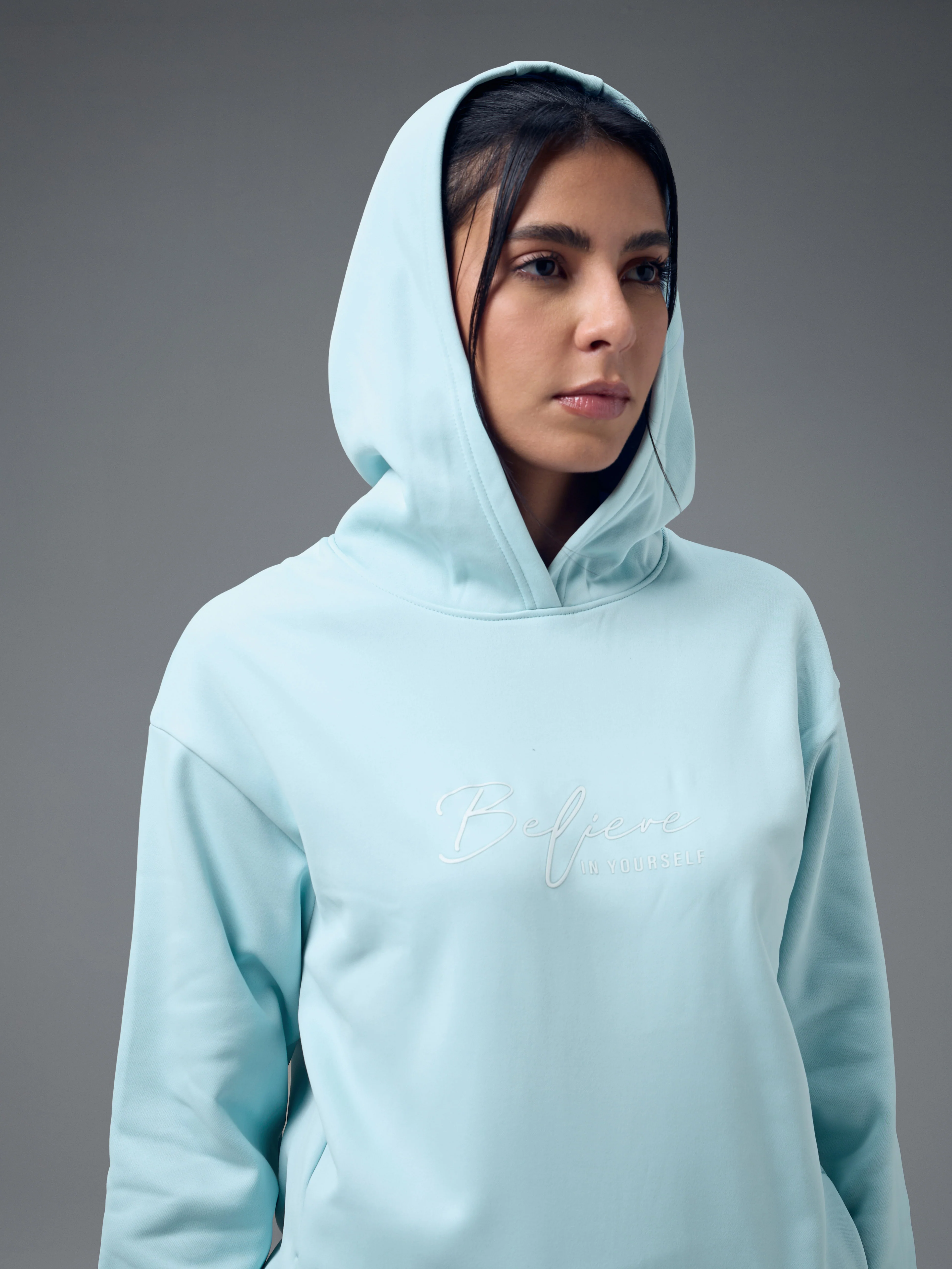 Women Slim Fit Hooded Sports Sweatshirt with TECHNOWARM+ - Image 8