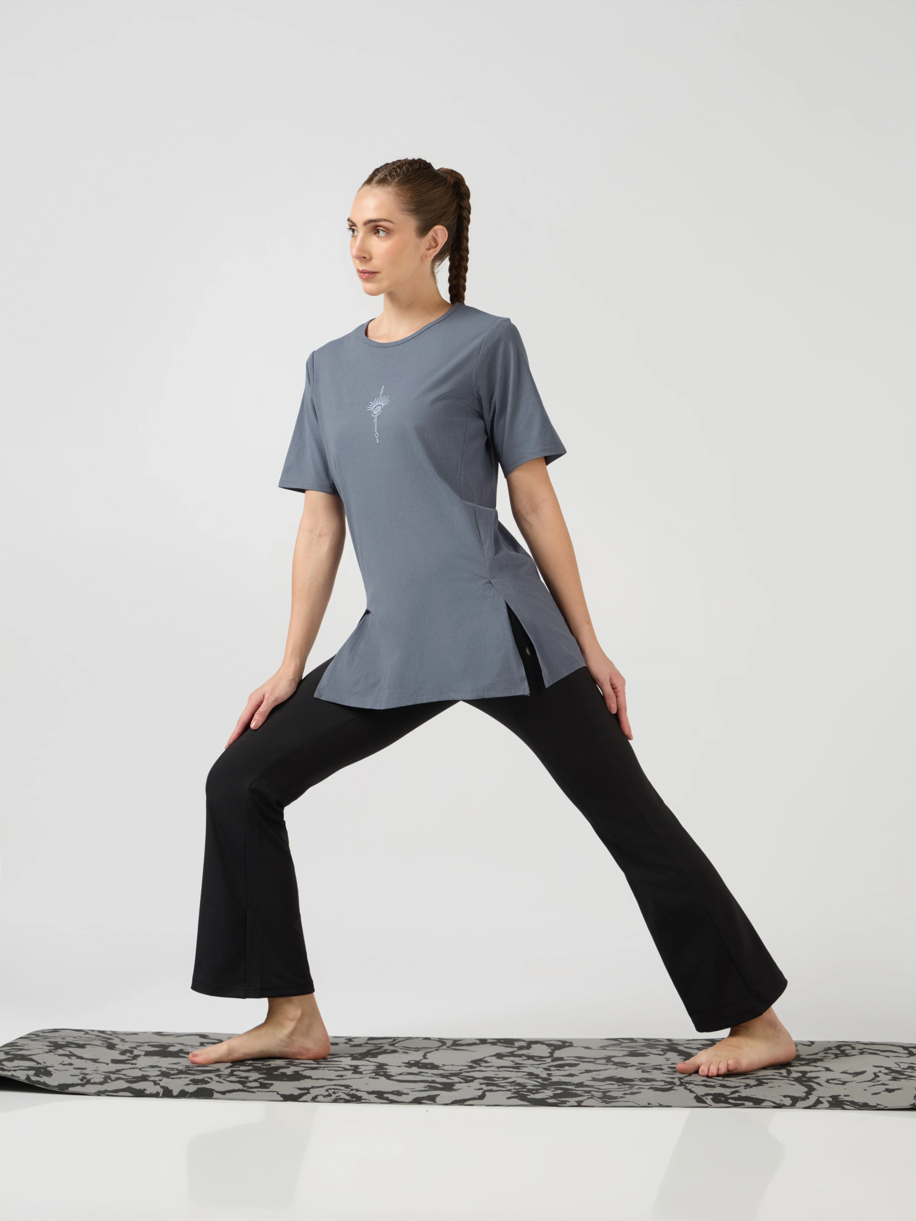 Women Slim Fit Mock Neck  Solid T-shirt with COTFLEX - Image 7