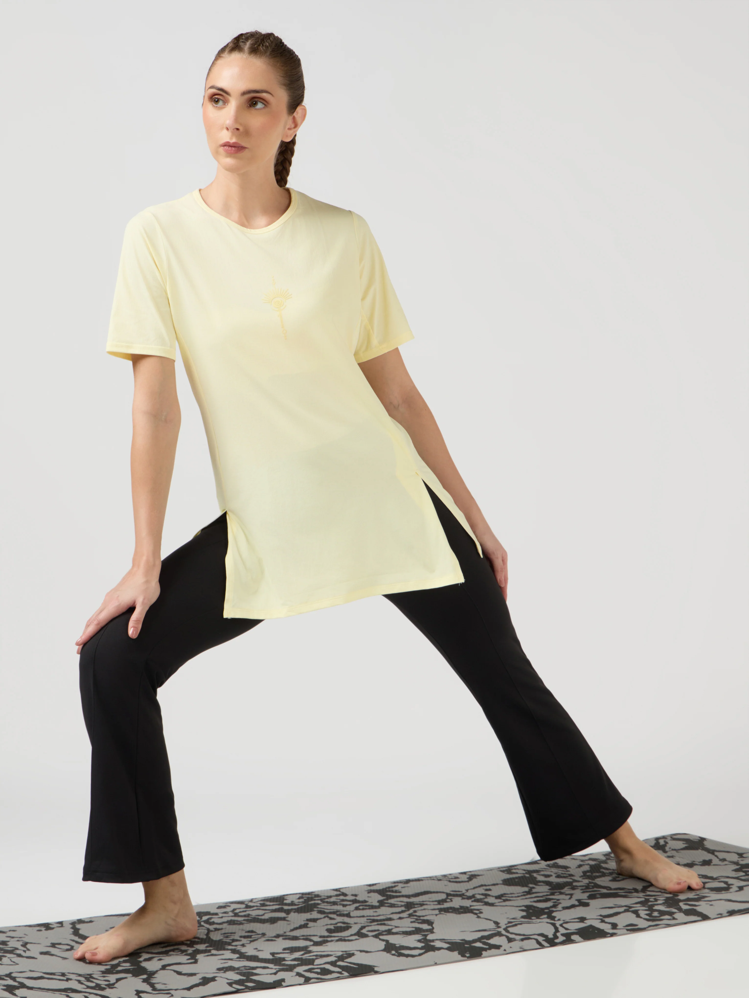 Women Slim Fit Mock Neck  Solid T-shirt with COTFLEX - Image 6
