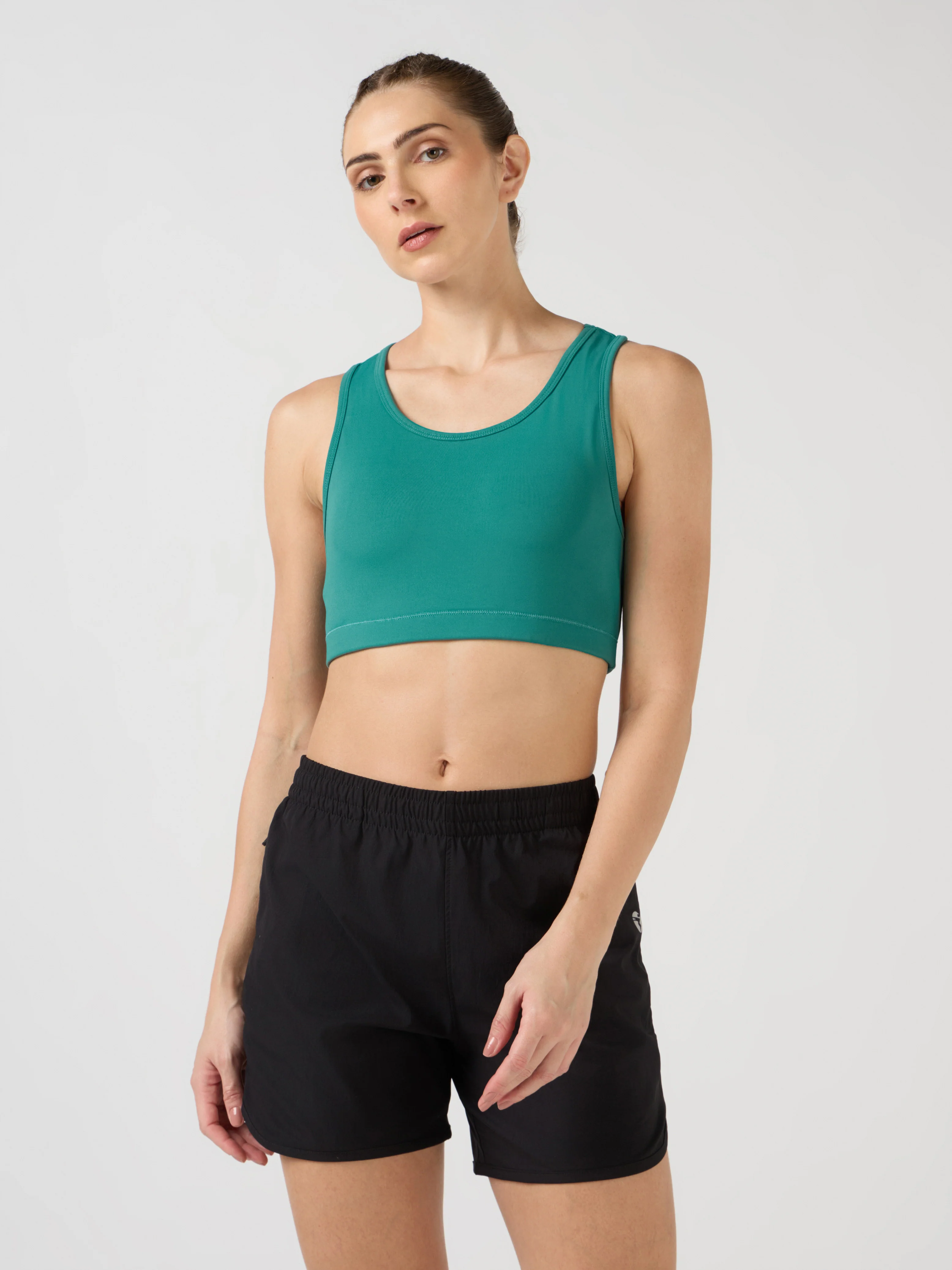 Women Slim Fit Scoop Neck Sports Bra with ELASTO PLUS for Training - Image 2