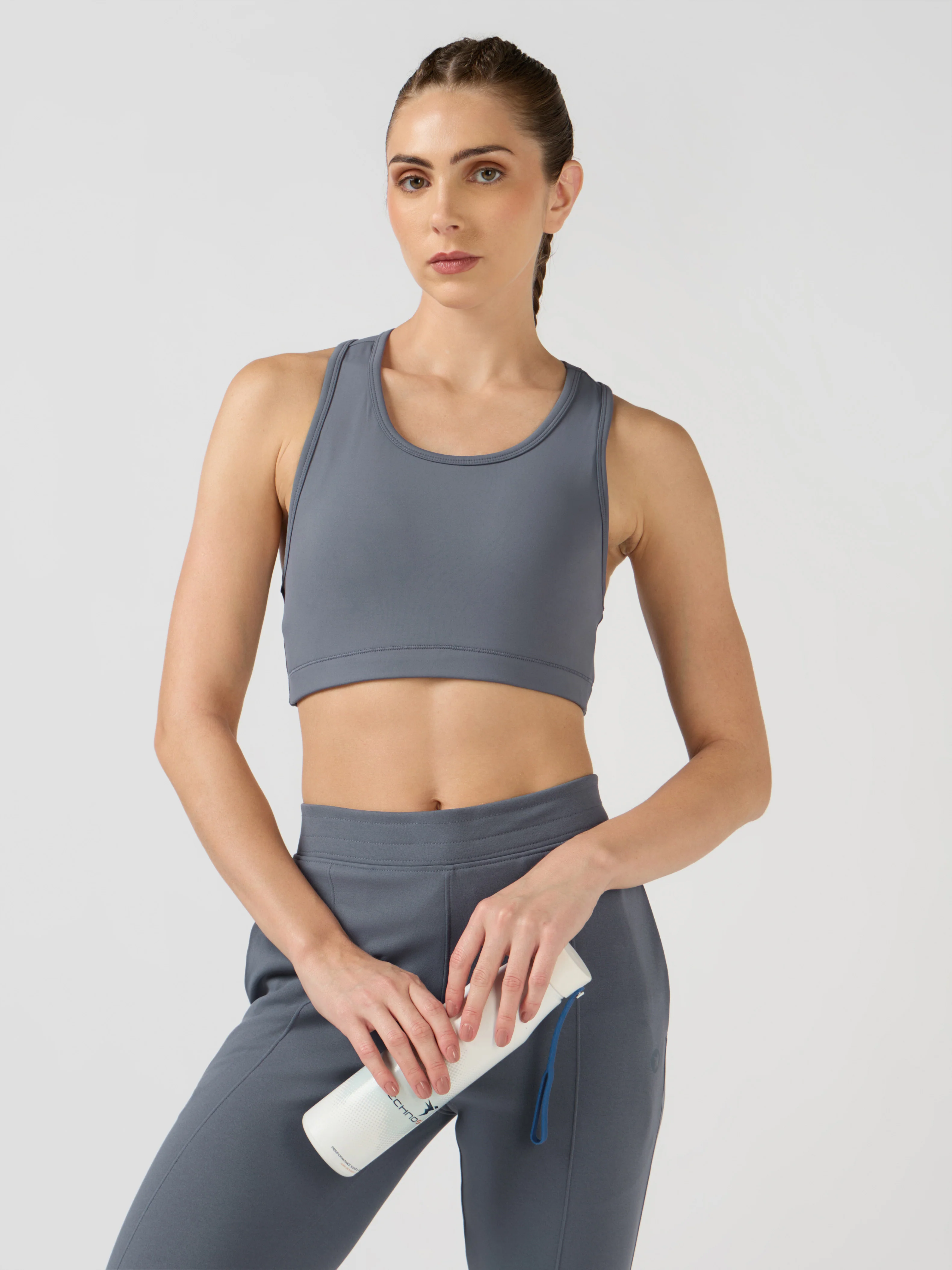 Women Slim Fit Scoop Neck Sports Bra with ELASTO PLUS for Training