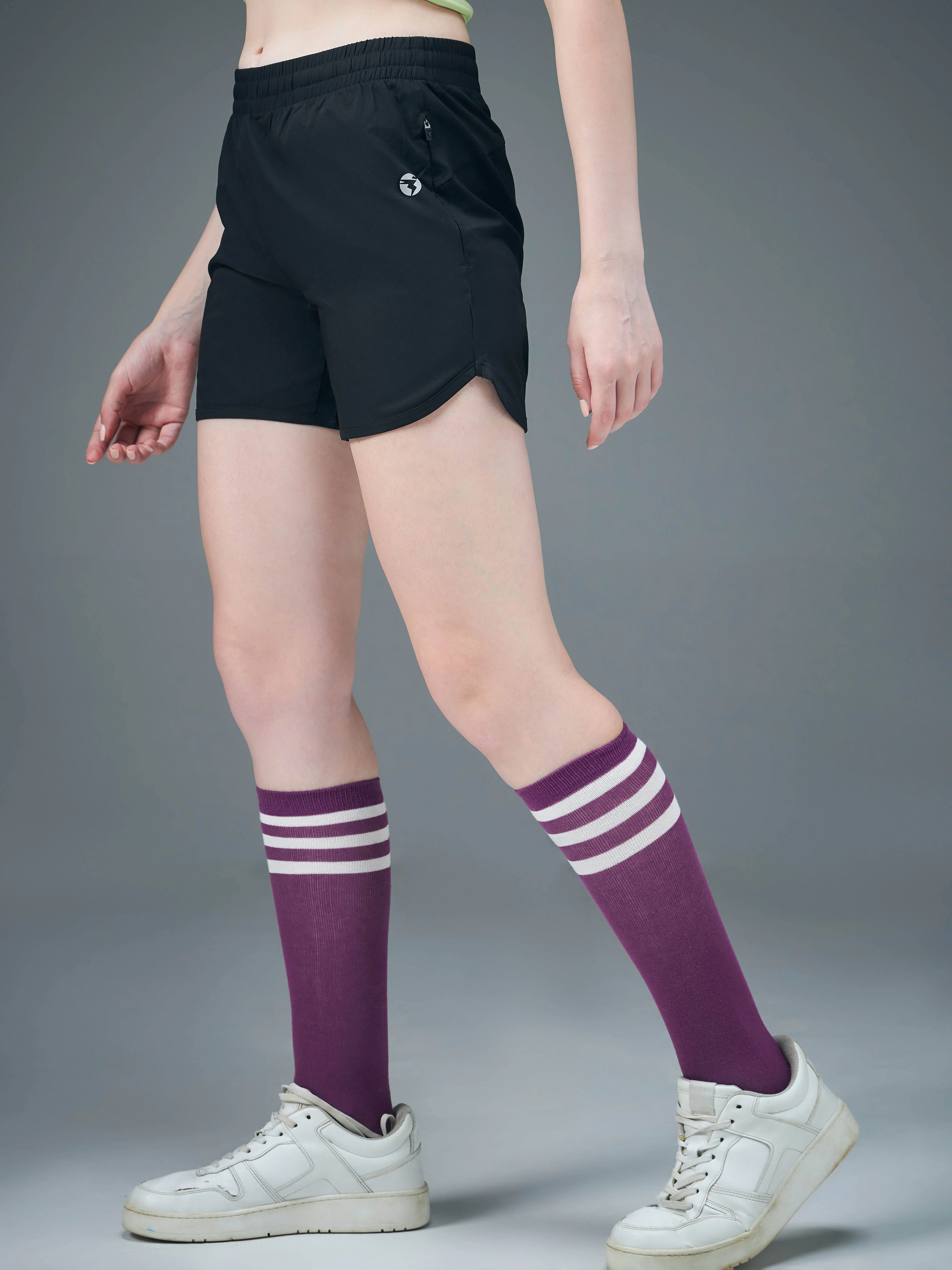 Women Solid Regular Fit Shorts with TS FLEXI - Image 3