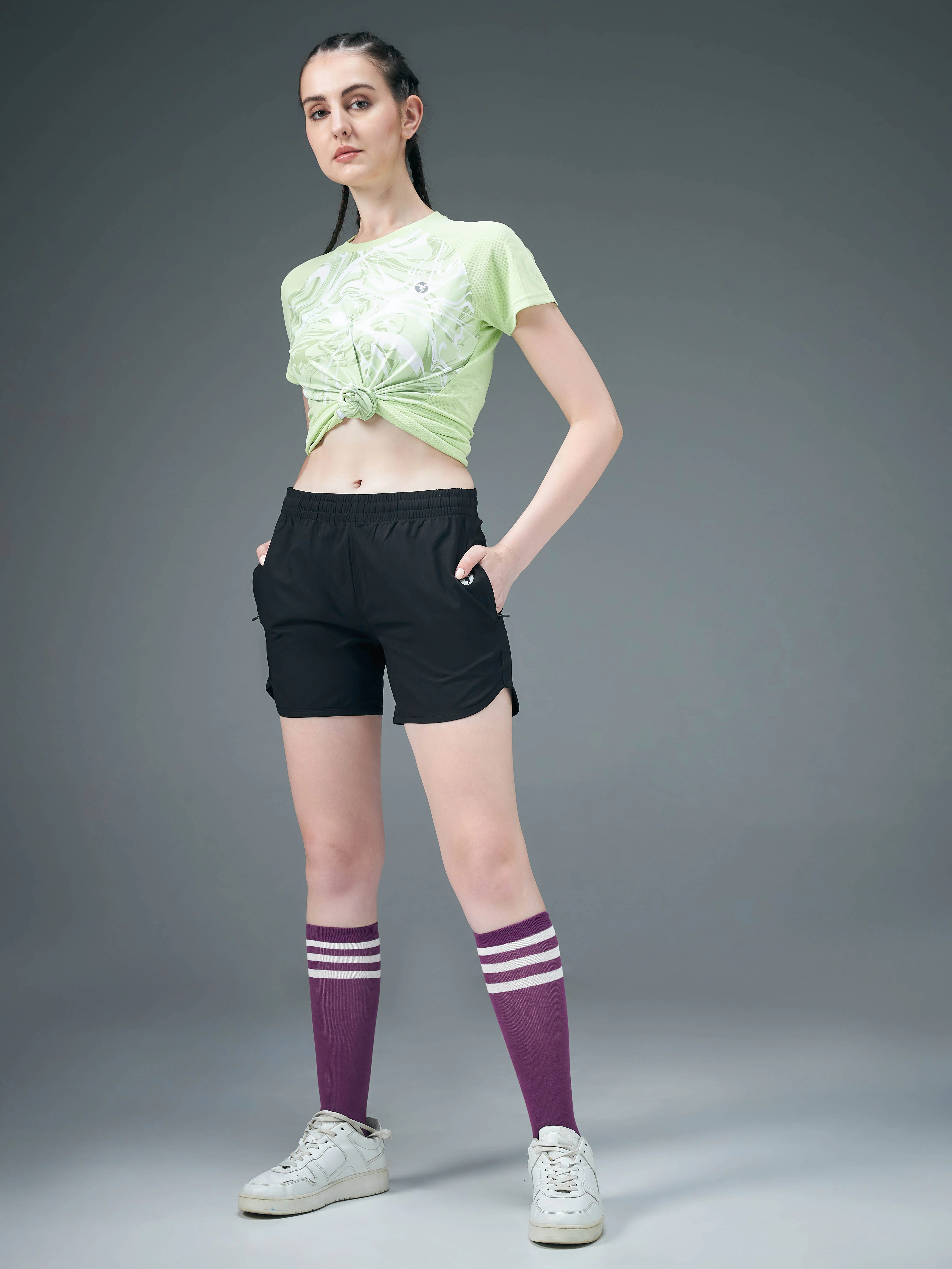 Women Solid Regular Fit Shorts with TS FLEXI - Image 4