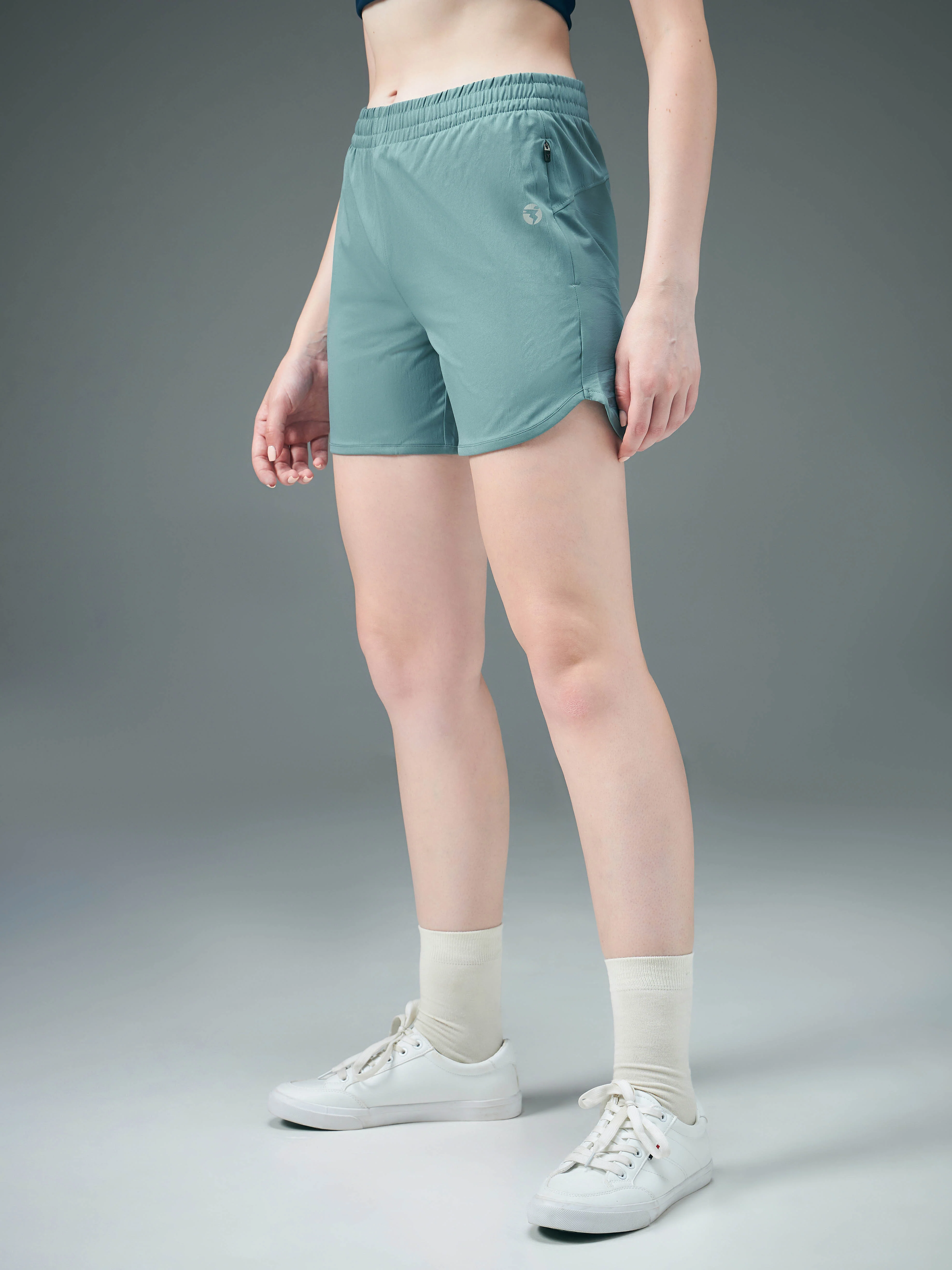 Women Solid Regular Fit Shorts with TS FLEXI - Image 4