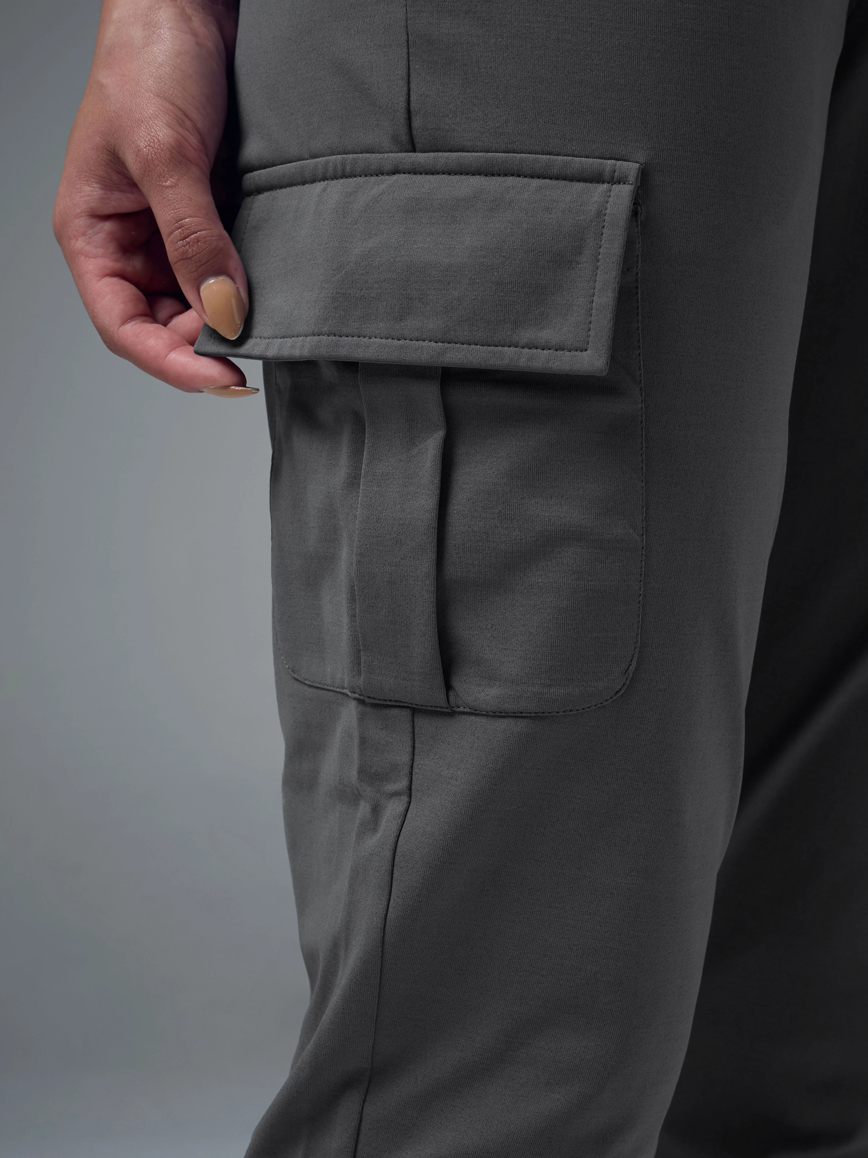 Women Solid Slim Fit Cargo Trackpants with TECHNO GUARD - Image 7