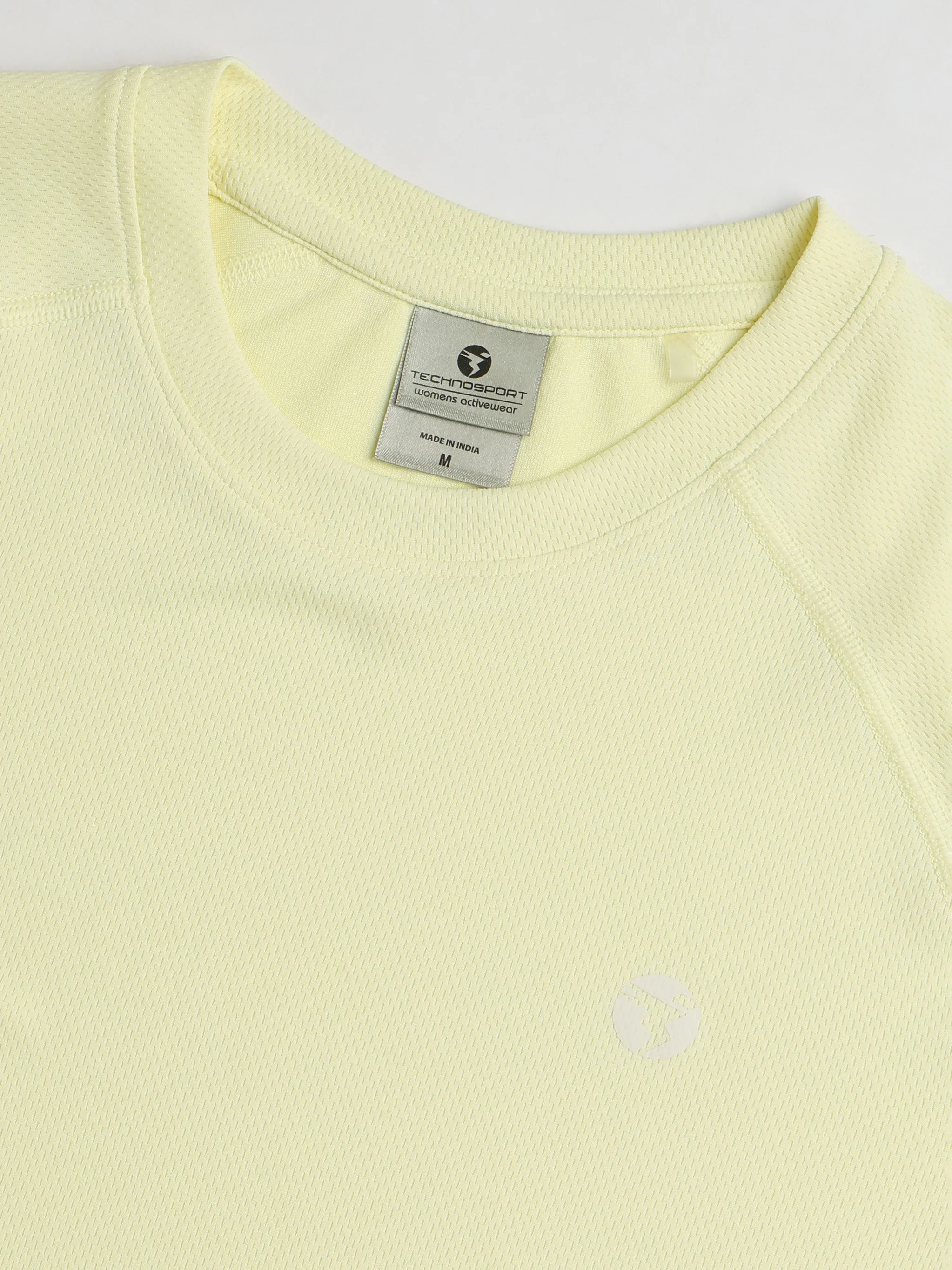 Women Solid Slim Fit Crew Neck T-shirt with TECHNO COOL - Image 5