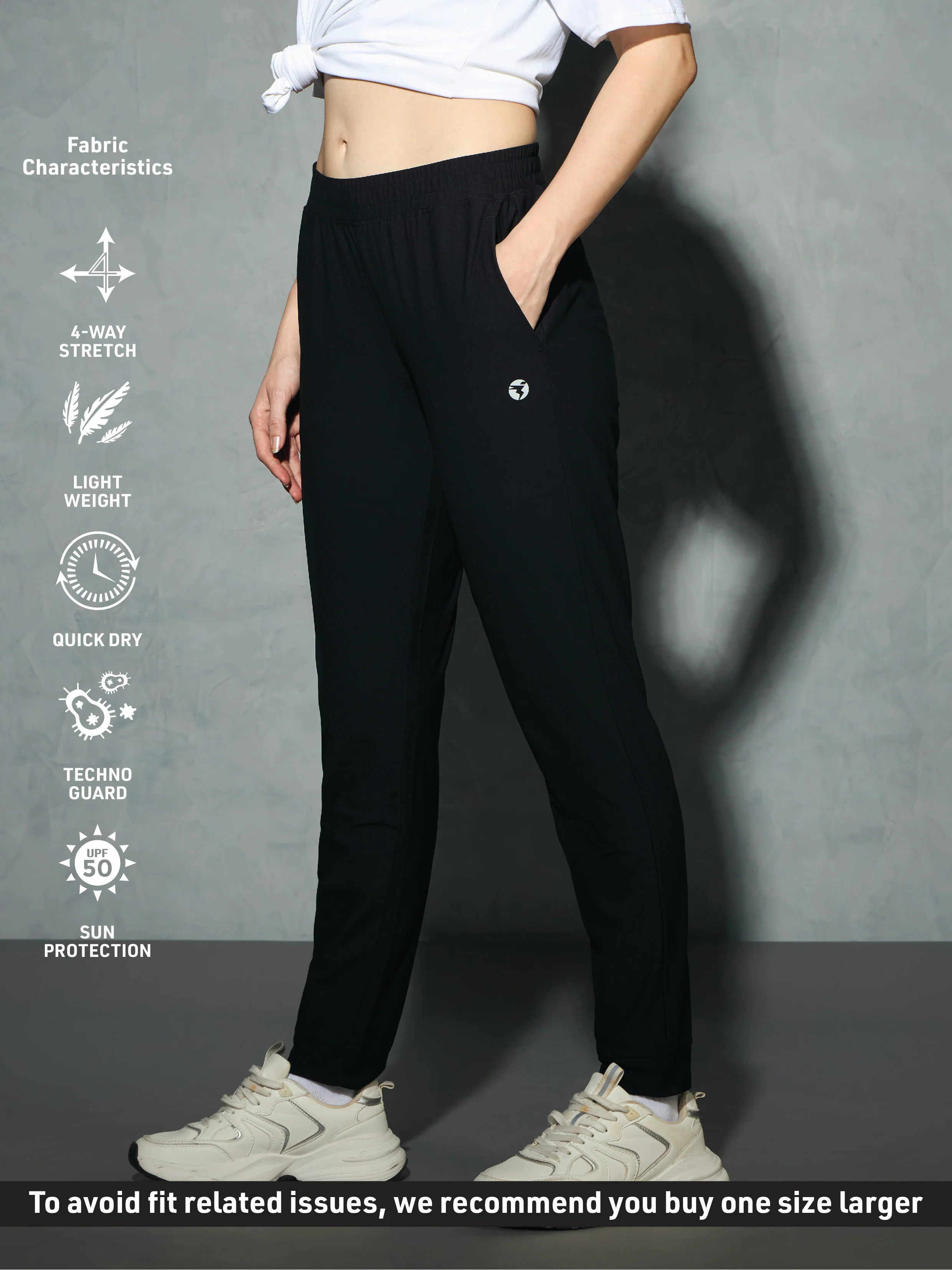 Women Solid Slim Fit Joggers with DURACOOL+ - Image 4