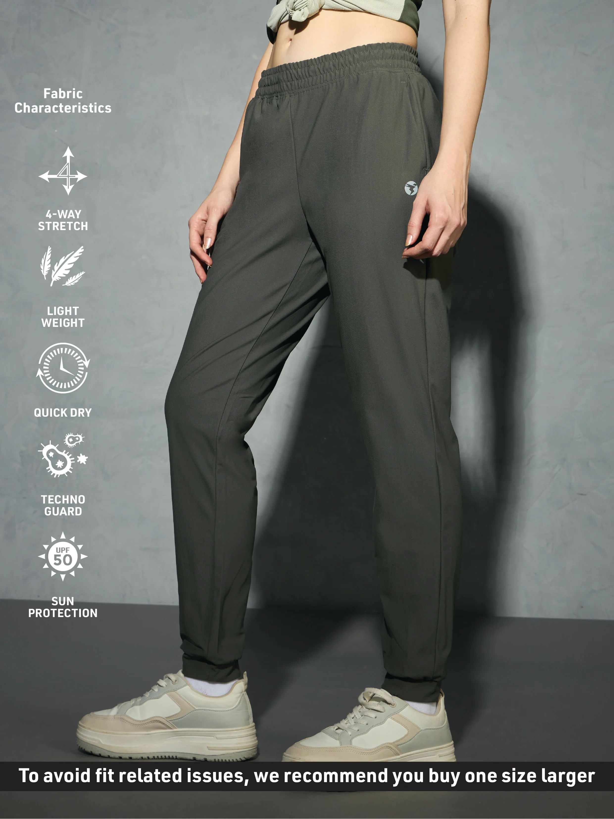 Women Solid Slim Fit Joggers with DURACOOL+ - Image 4
