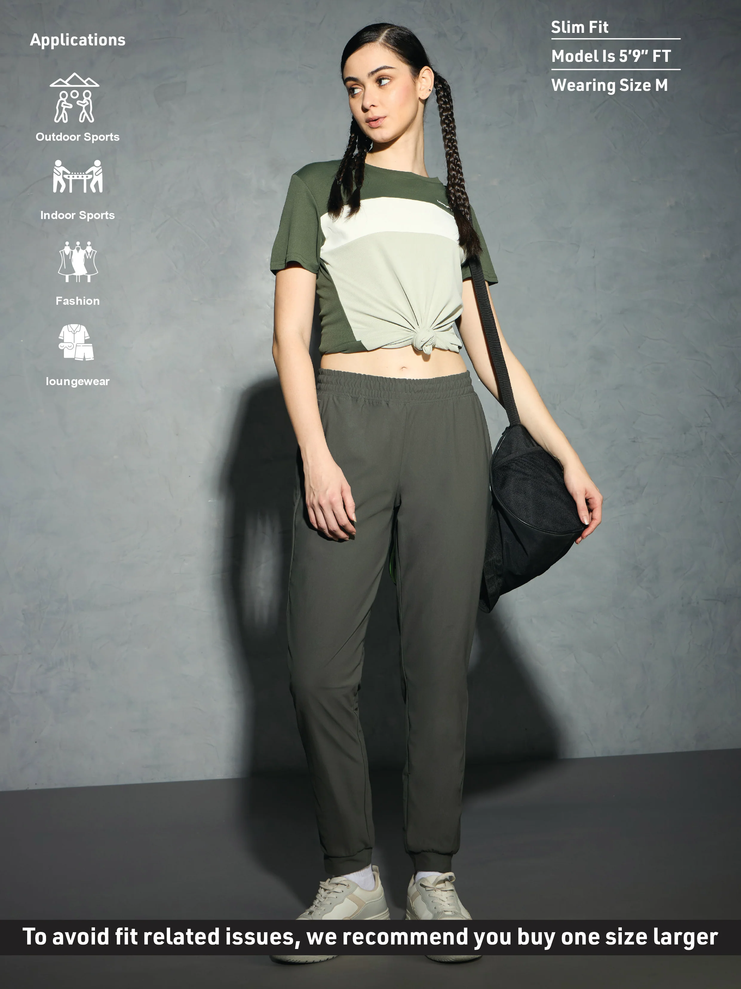 Women Solid Slim Fit Joggers with DURACOOL+ - Image 5