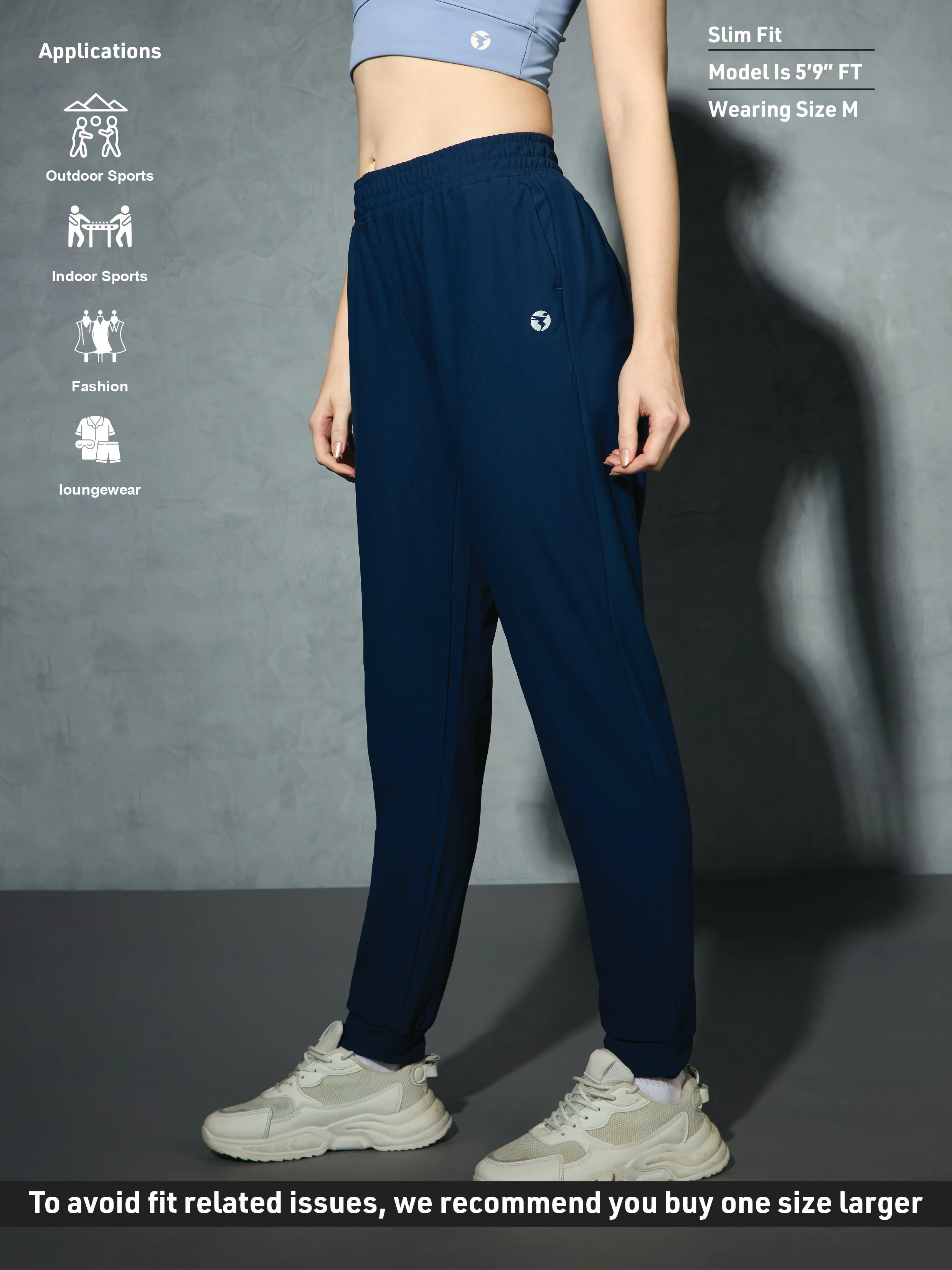 Women Solid Slim Fit Joggers with DURACOOL+ - Image 4
