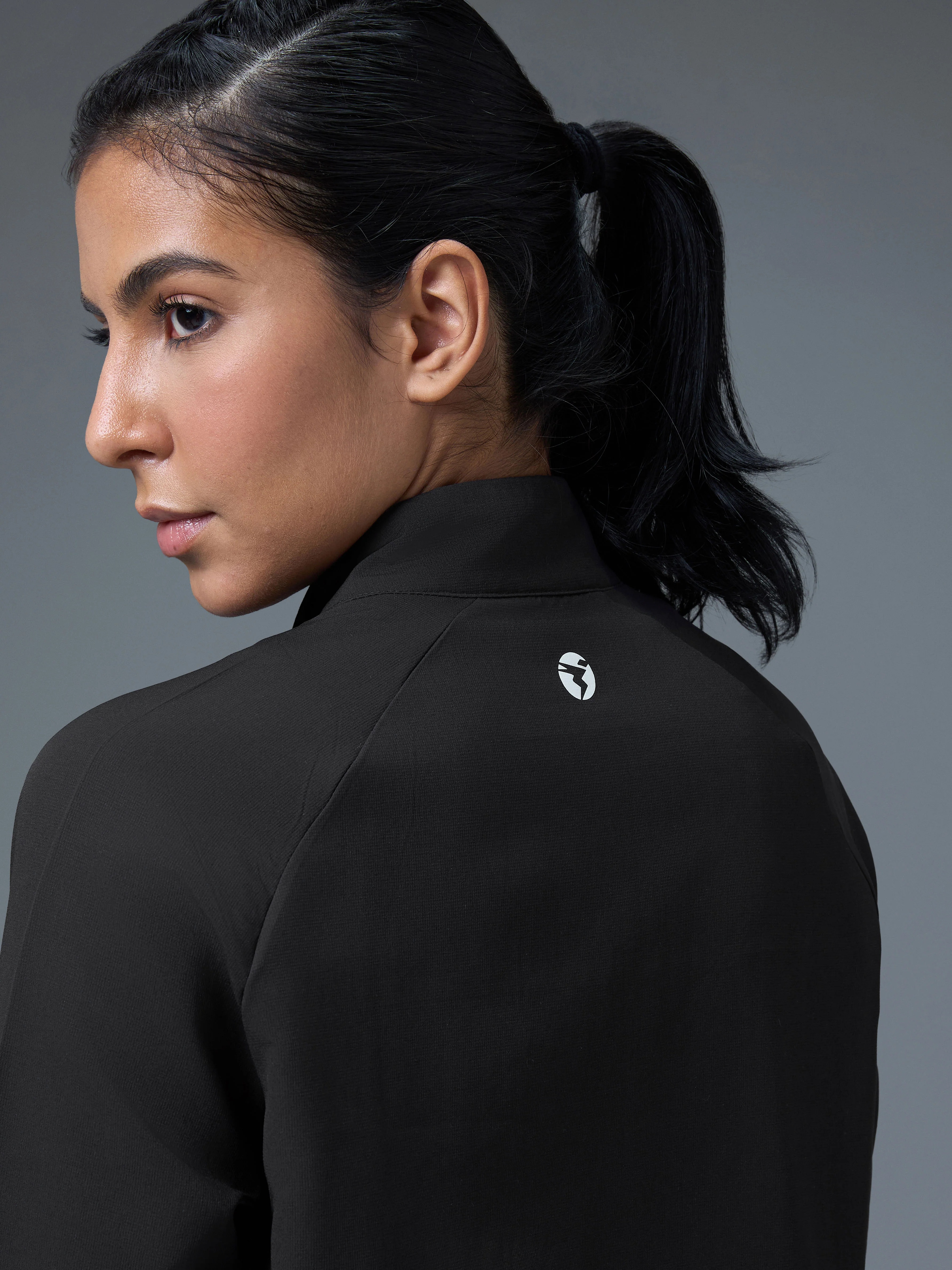 Women Solid Slim Fit Mock Neck Sports Jacket with TECHNOLITE - Image 6