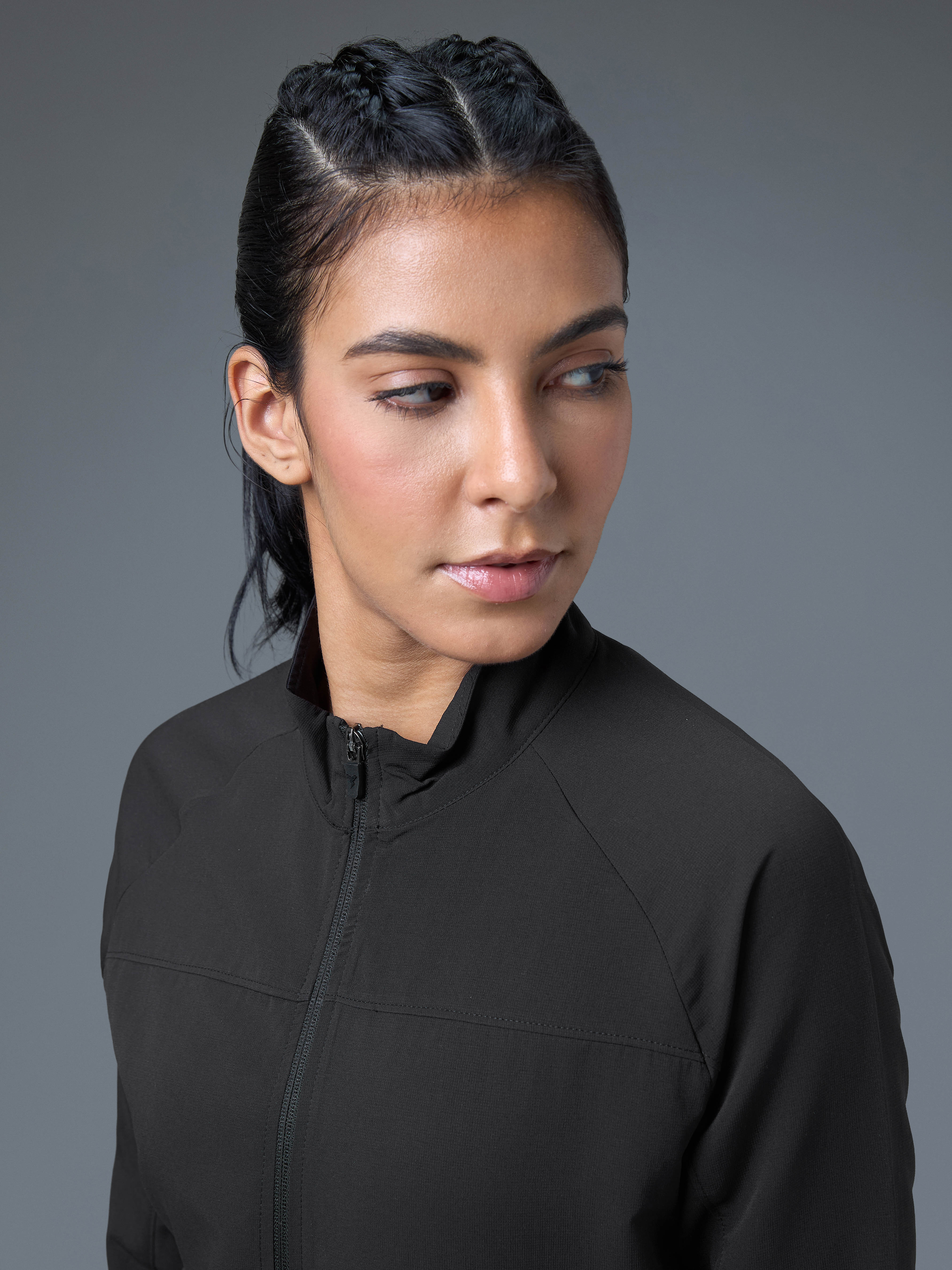 Women Solid Slim Fit Mock Neck Sports Jacket with TECHNOLITE - Image 7