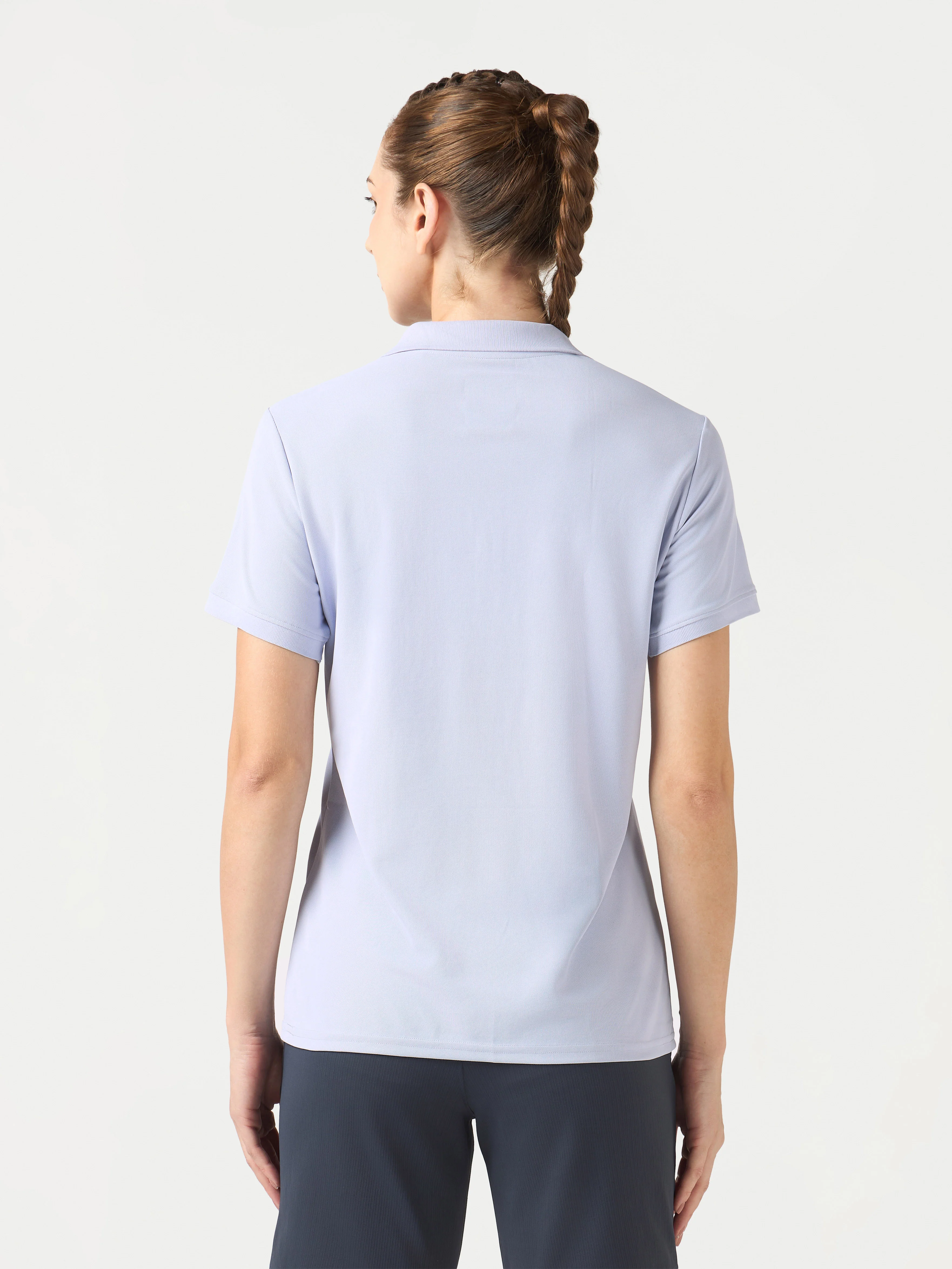 Women Solid Slim Fit Polo T-shirt with MATPIQ - Image 3