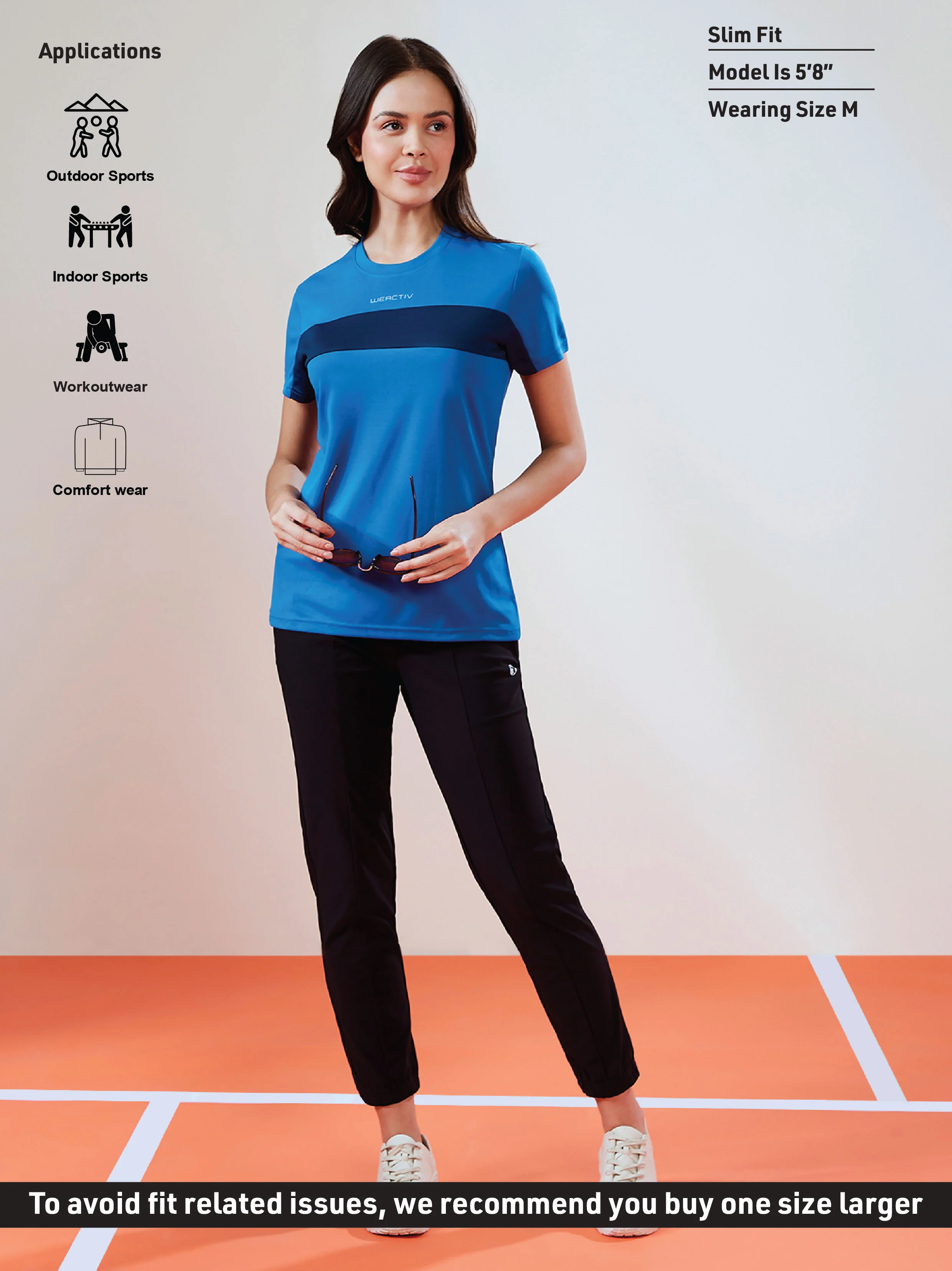 Women Solid Slim Fit Round Neck T-shirt with TECHNO COOL - Image 5