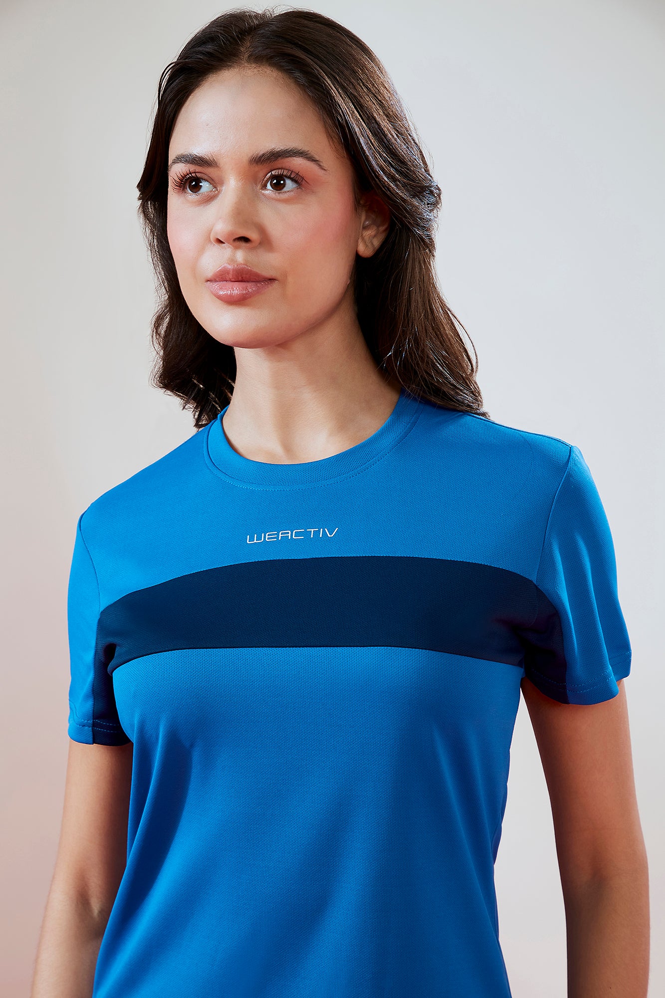 Women Solid Slim Fit Round Neck T-shirt with TECHNO COOL - Image 6