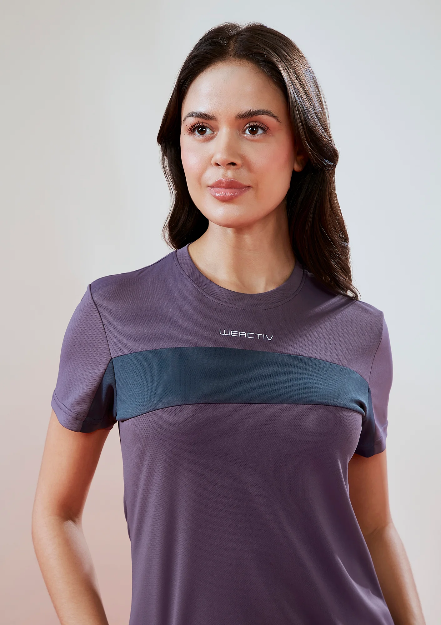 Women Solid Slim Fit Round Neck T-shirt with TECHNO COOL - Image 6