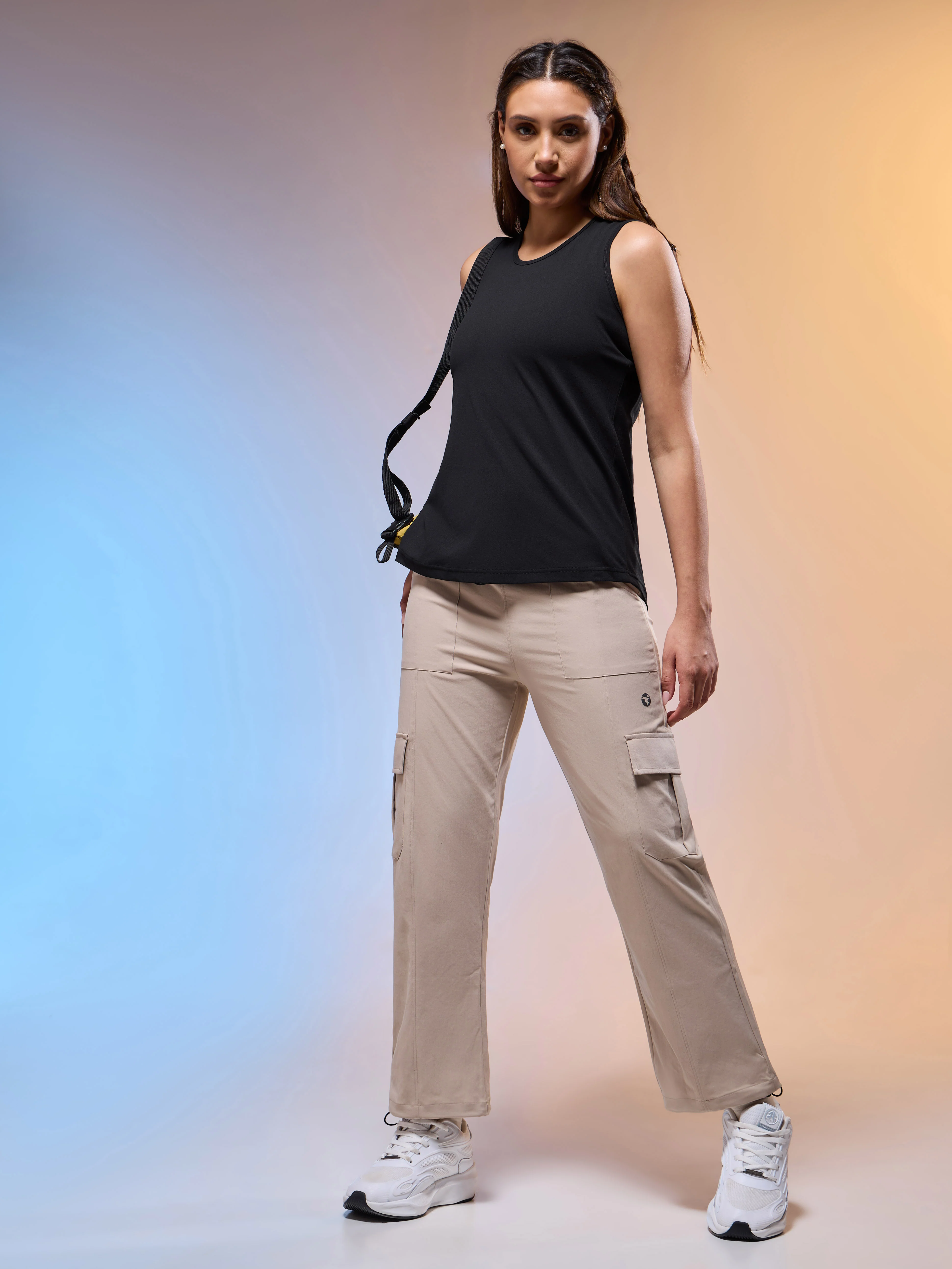 Women Solid Slim Fit Round Neck Tank Top with COTFLEX - Image 5