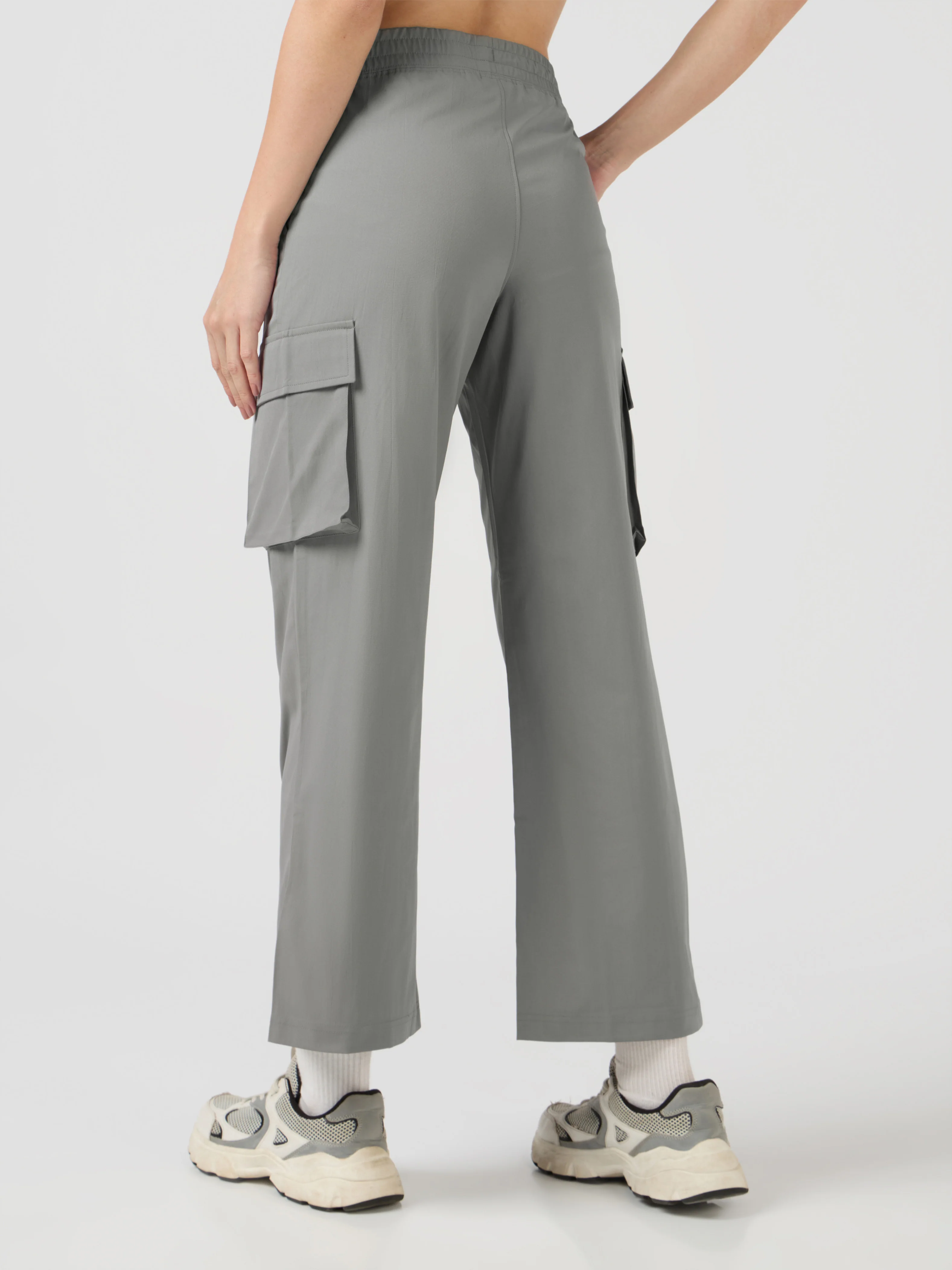 Women Solid Slim Fit Sports Cargo Trackpants with TS FLEXI - Image 3