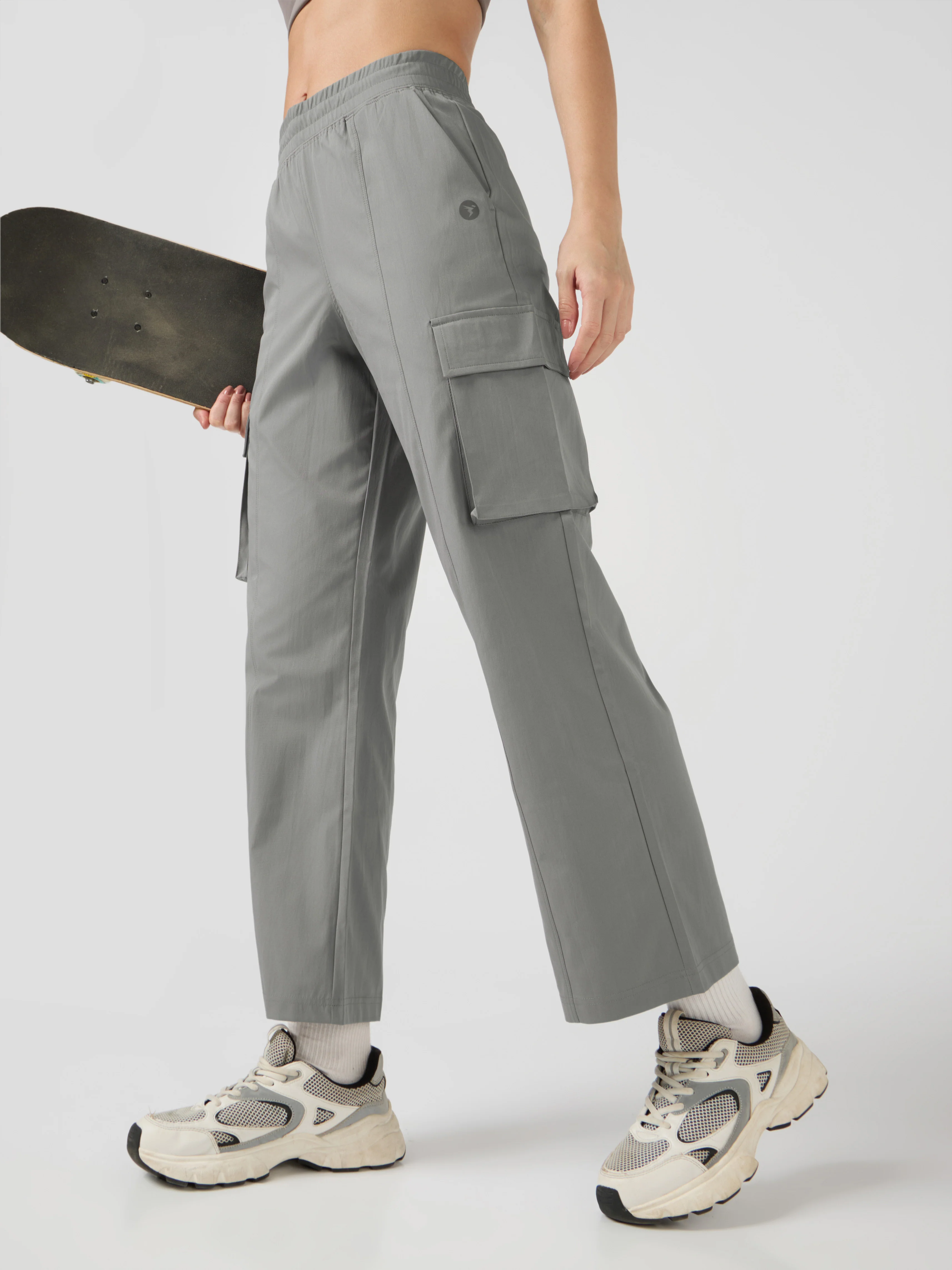Women Solid Slim Fit Sports Cargo Trackpants with TS FLEXI - Image 4