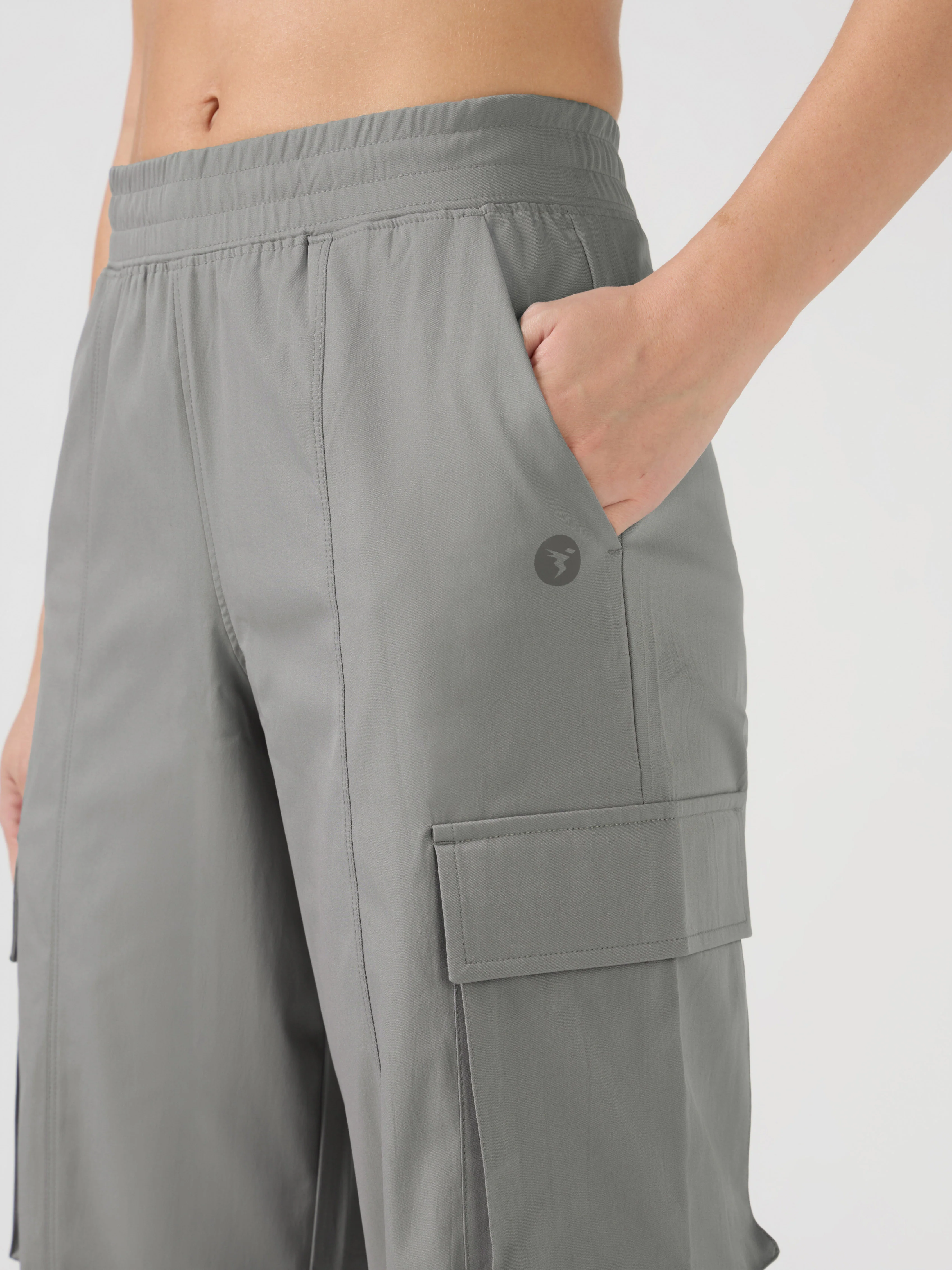 Women Solid Slim Fit Sports Cargo Trackpants with TS FLEXI - Image 5