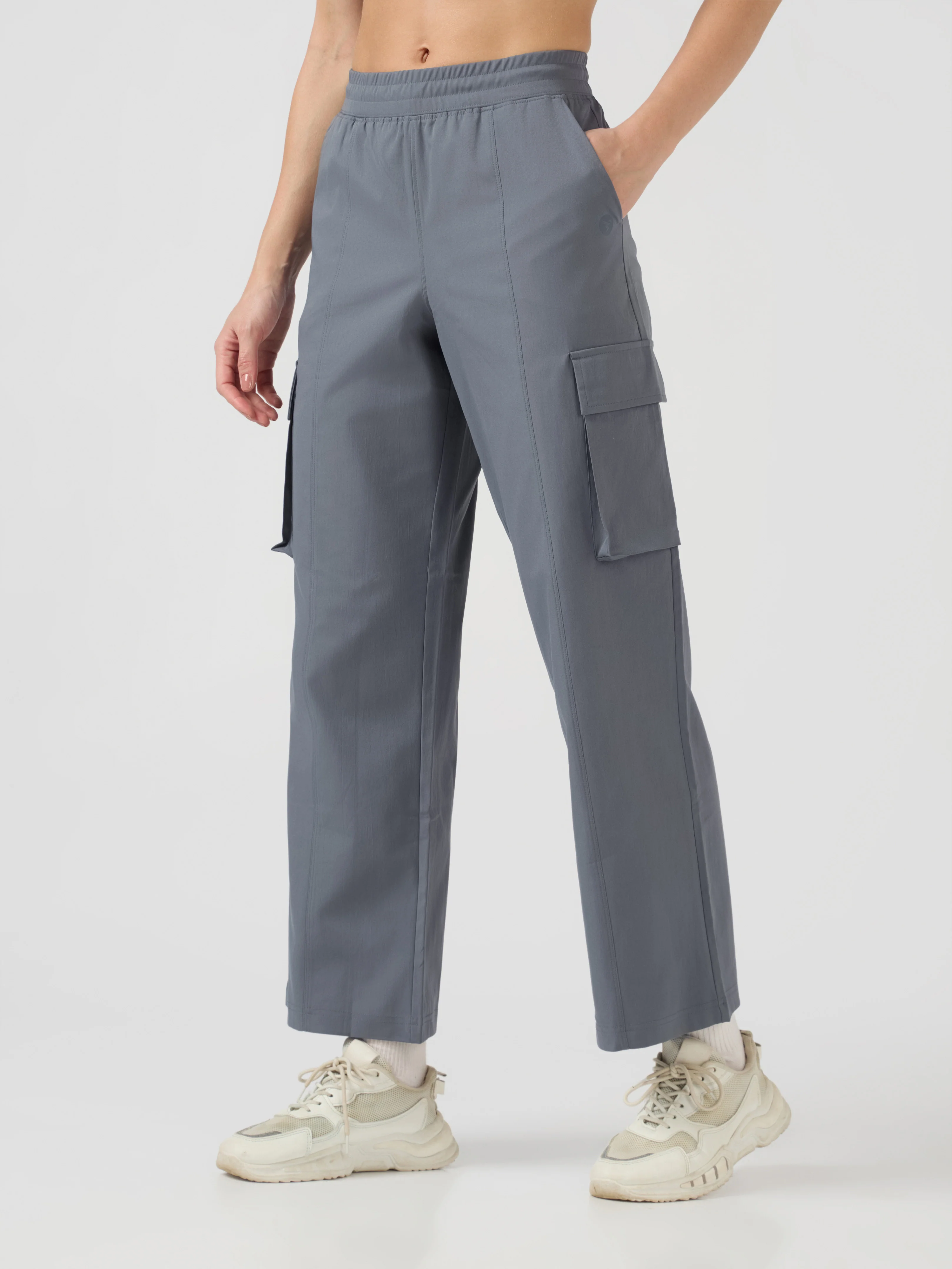 Women Solid Slim Fit Sports Cargo Trackpants with TS FLEXI - Image 4