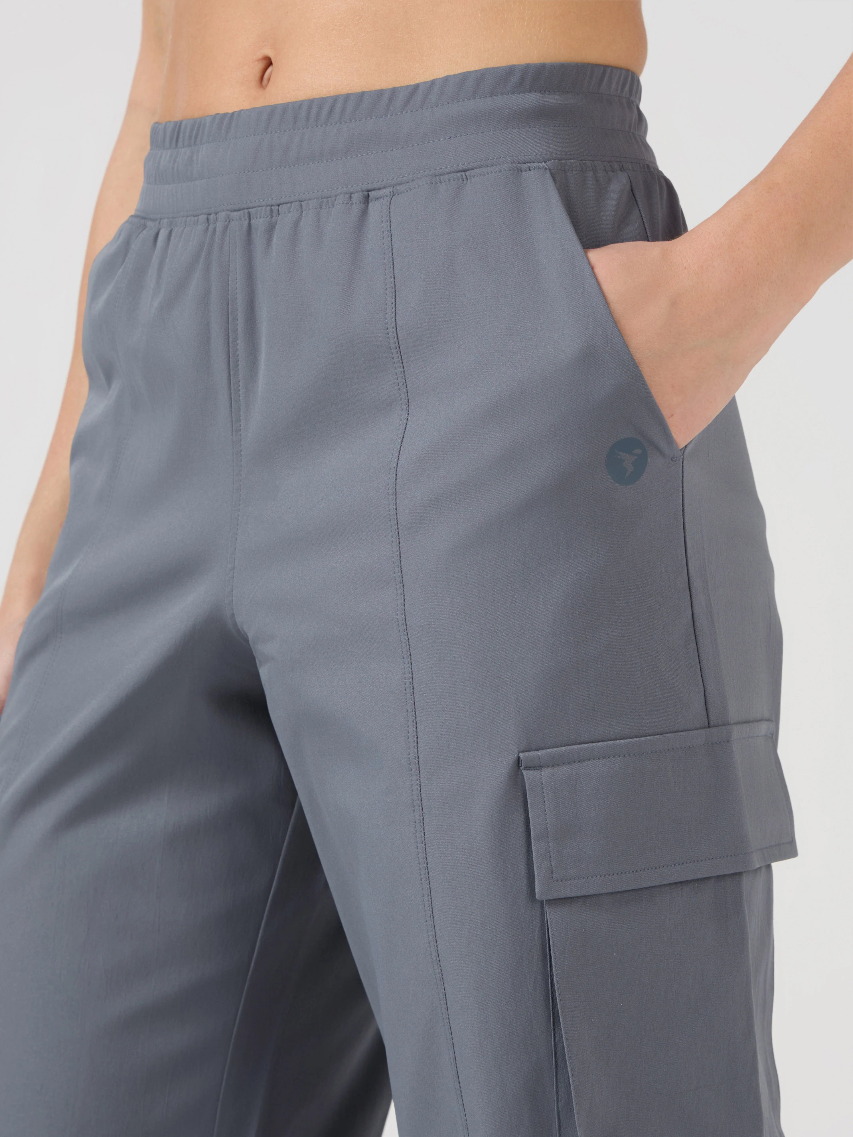 Women Solid Slim Fit Sports Cargo Trackpants with TS FLEXI - Image 5