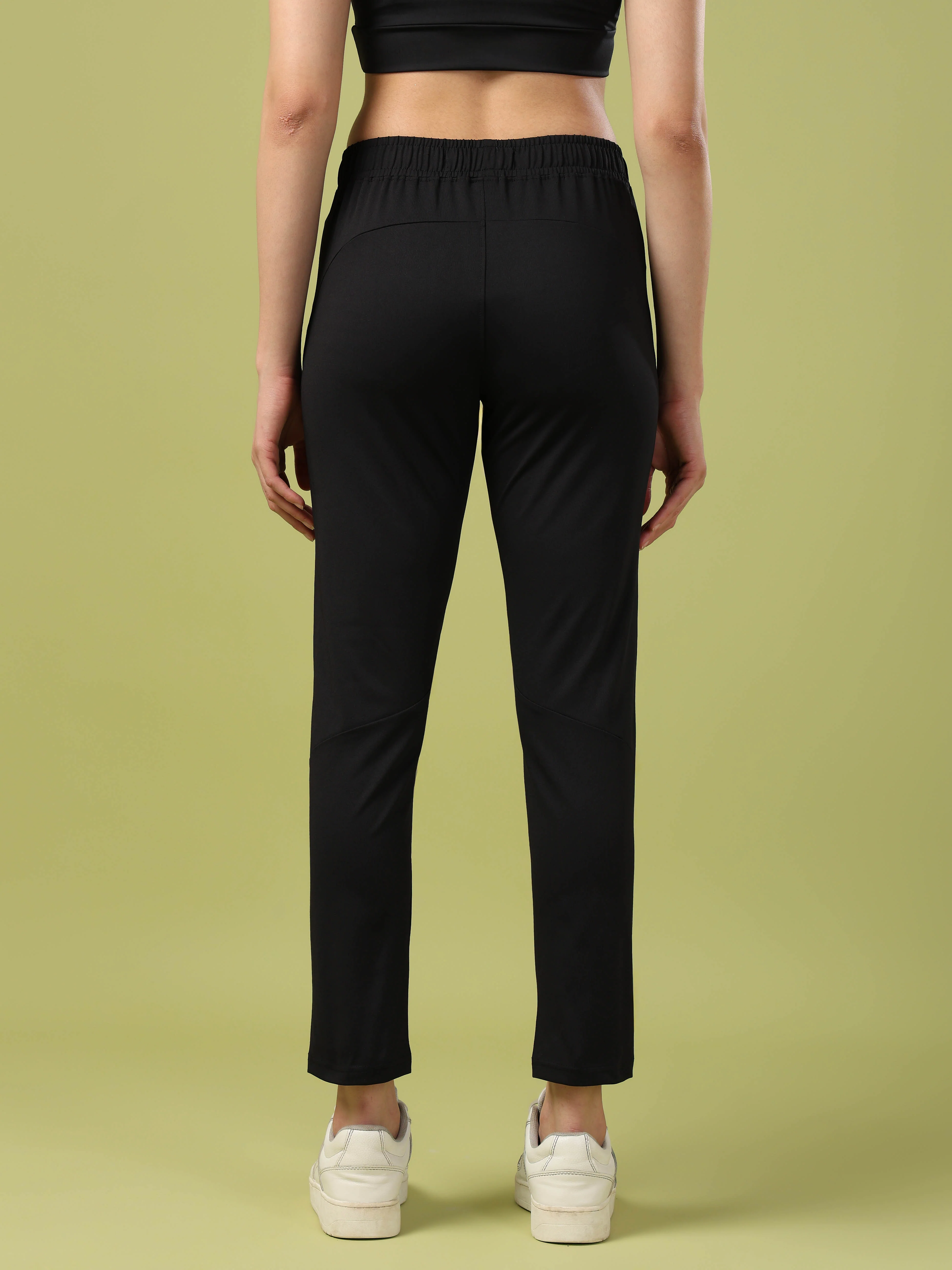 Women Solid Straight Fit Trackpants with 4 Way Crispy - Image 3