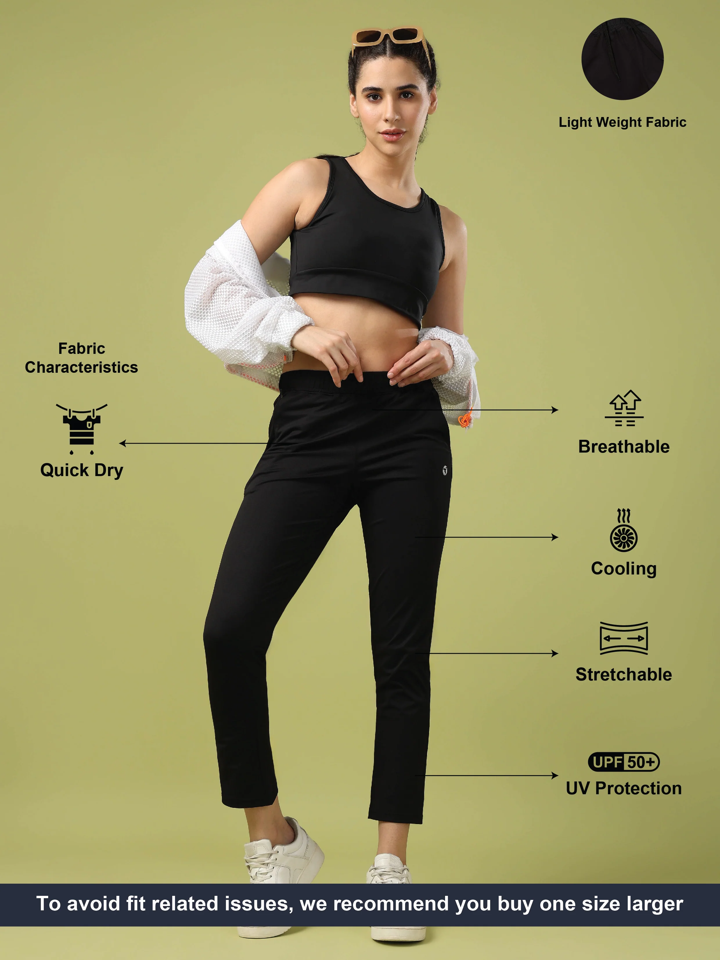 Women Solid Straight Fit Trackpants with 4 Way Crispy - Image 4